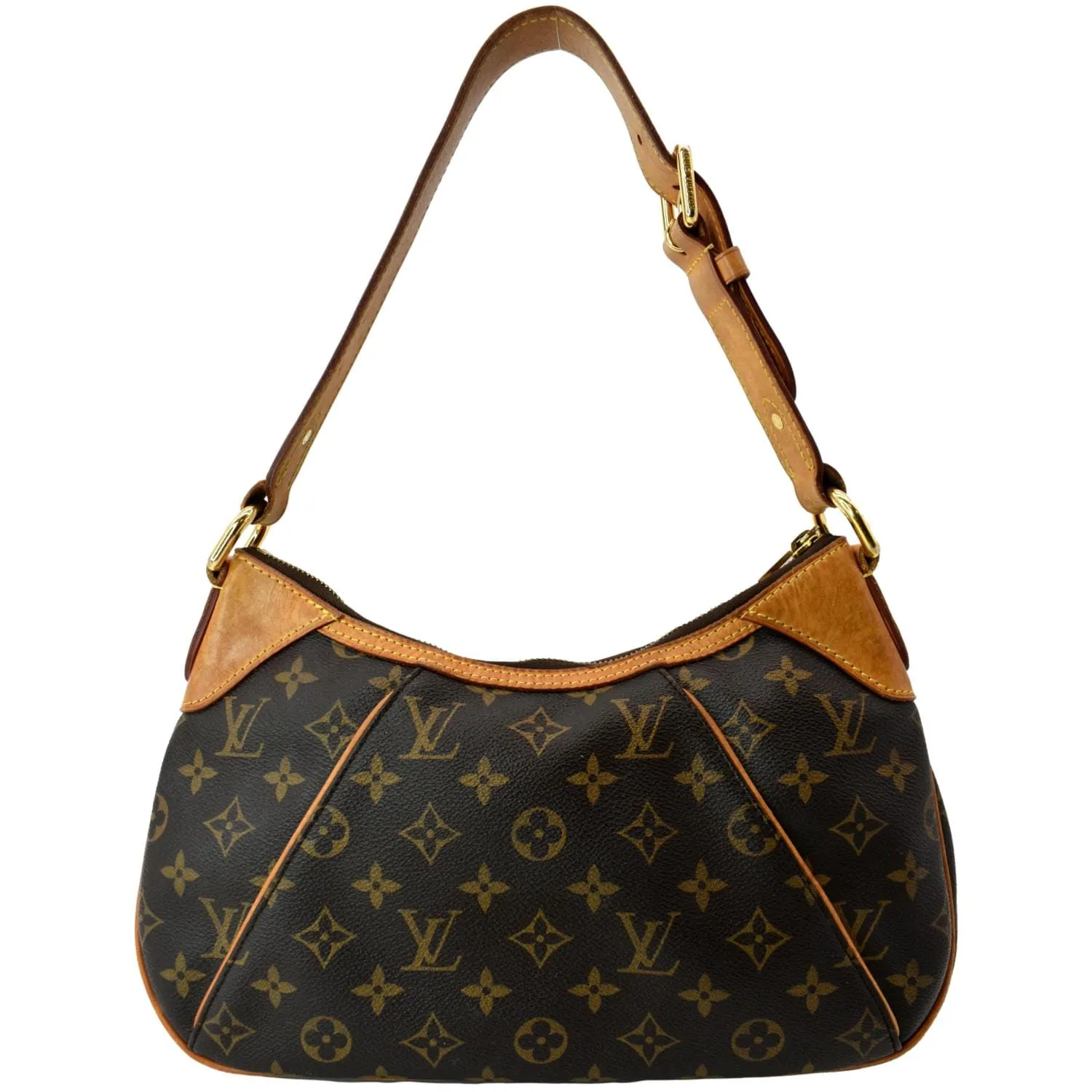 LOUIS VUITTON Thames PM Monogram Canvas Shoulder Bag Brown
