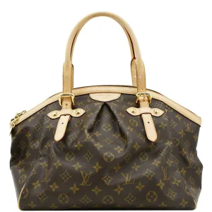 LOUIS VUITTON Tivoli GM Monogram Canvas Satchel Bag Brown