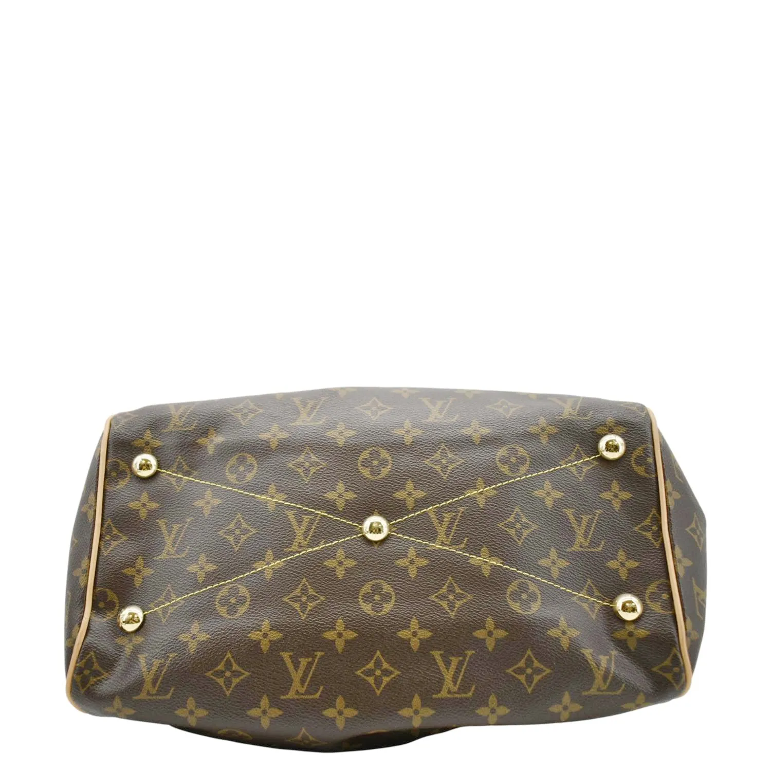 LOUIS VUITTON Tivoli GM Monogram Canvas Satchel Bag Brown