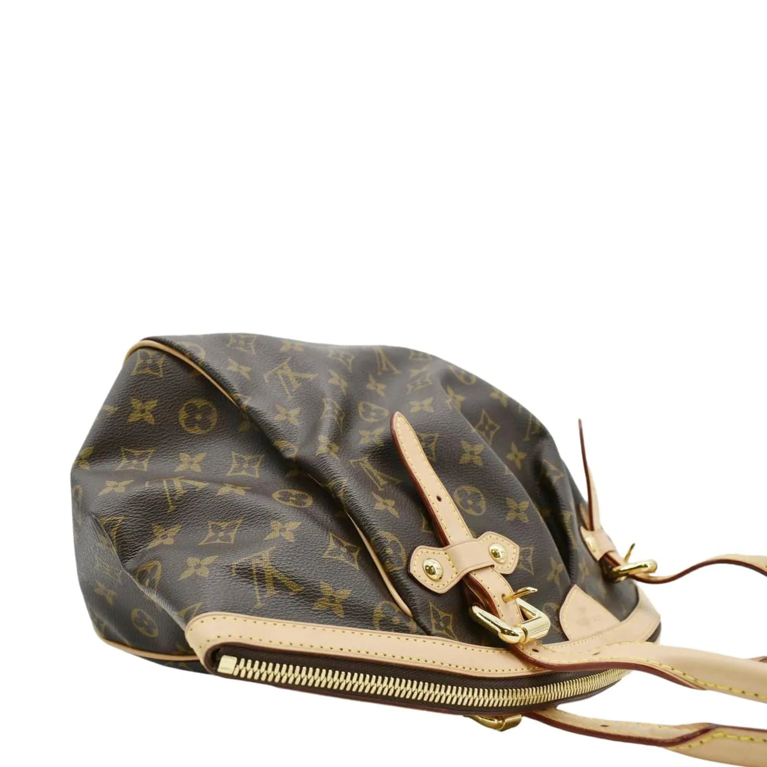 LOUIS VUITTON Tivoli GM Monogram Canvas Satchel Bag Brown