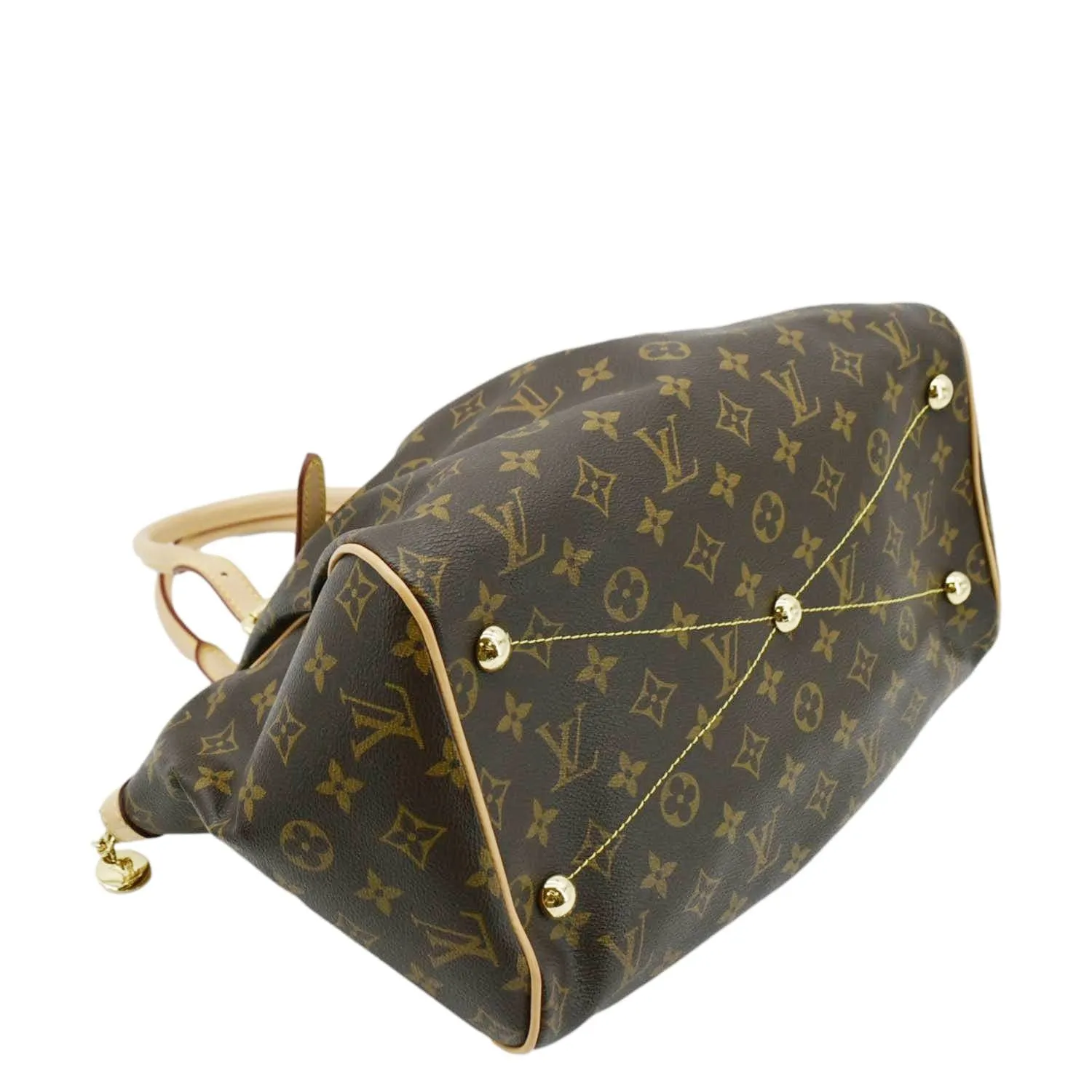 LOUIS VUITTON Tivoli GM Monogram Canvas Satchel Bag Brown
