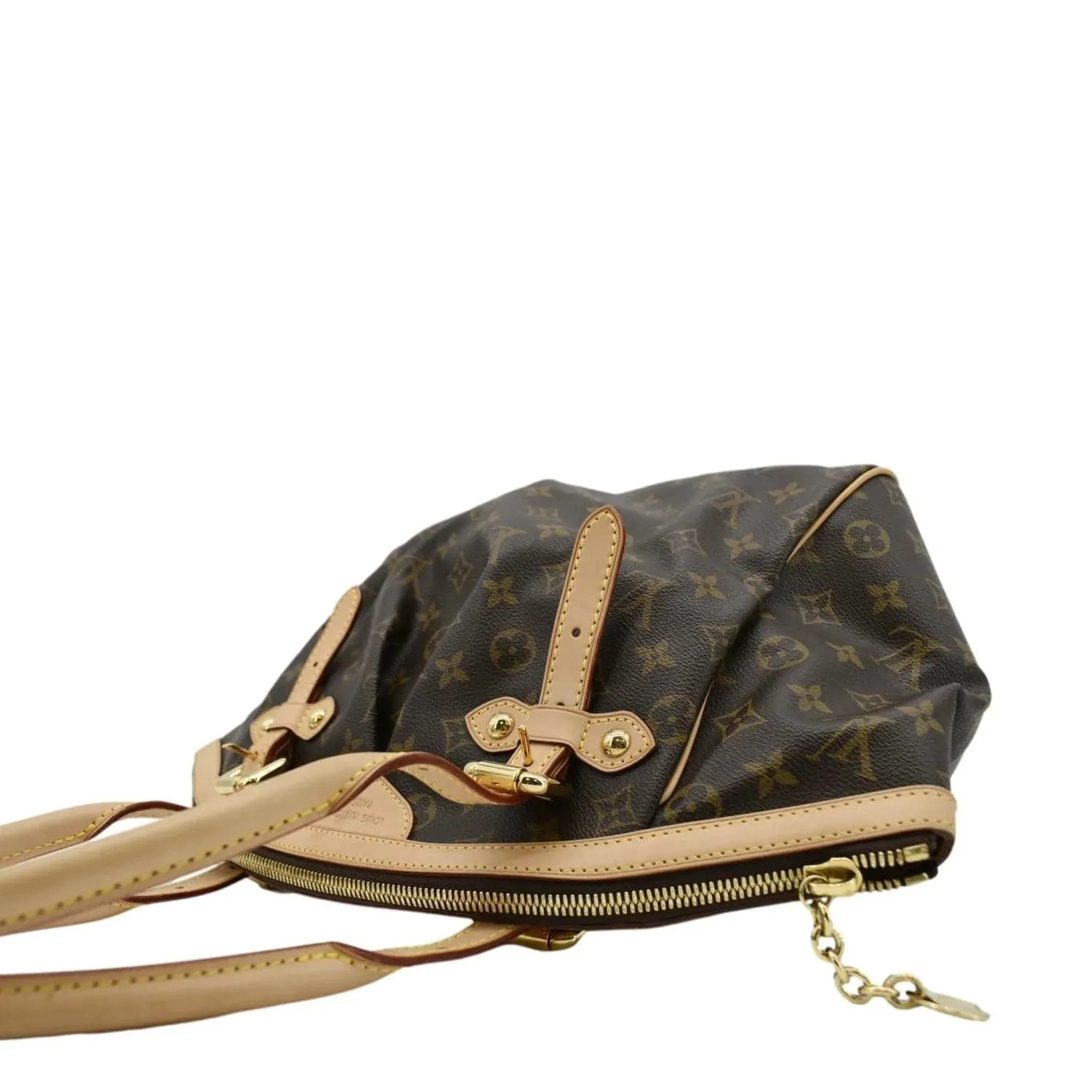 LOUIS VUITTON Tivoli GM Monogram Canvas Satchel Bag Brown