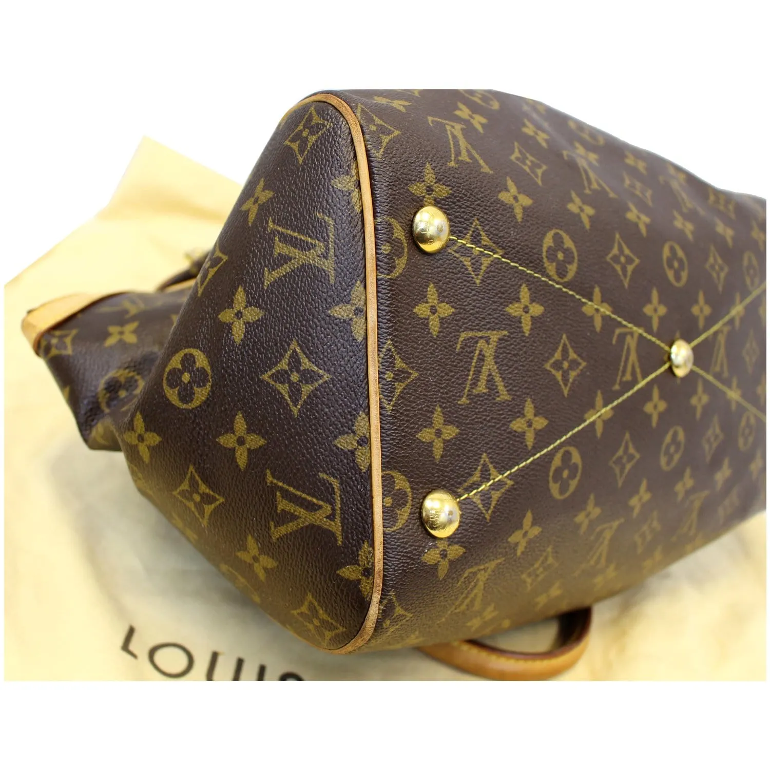 Louis Vuitton Tivoli GM Monogram Canvas Shoulder Bag Brown