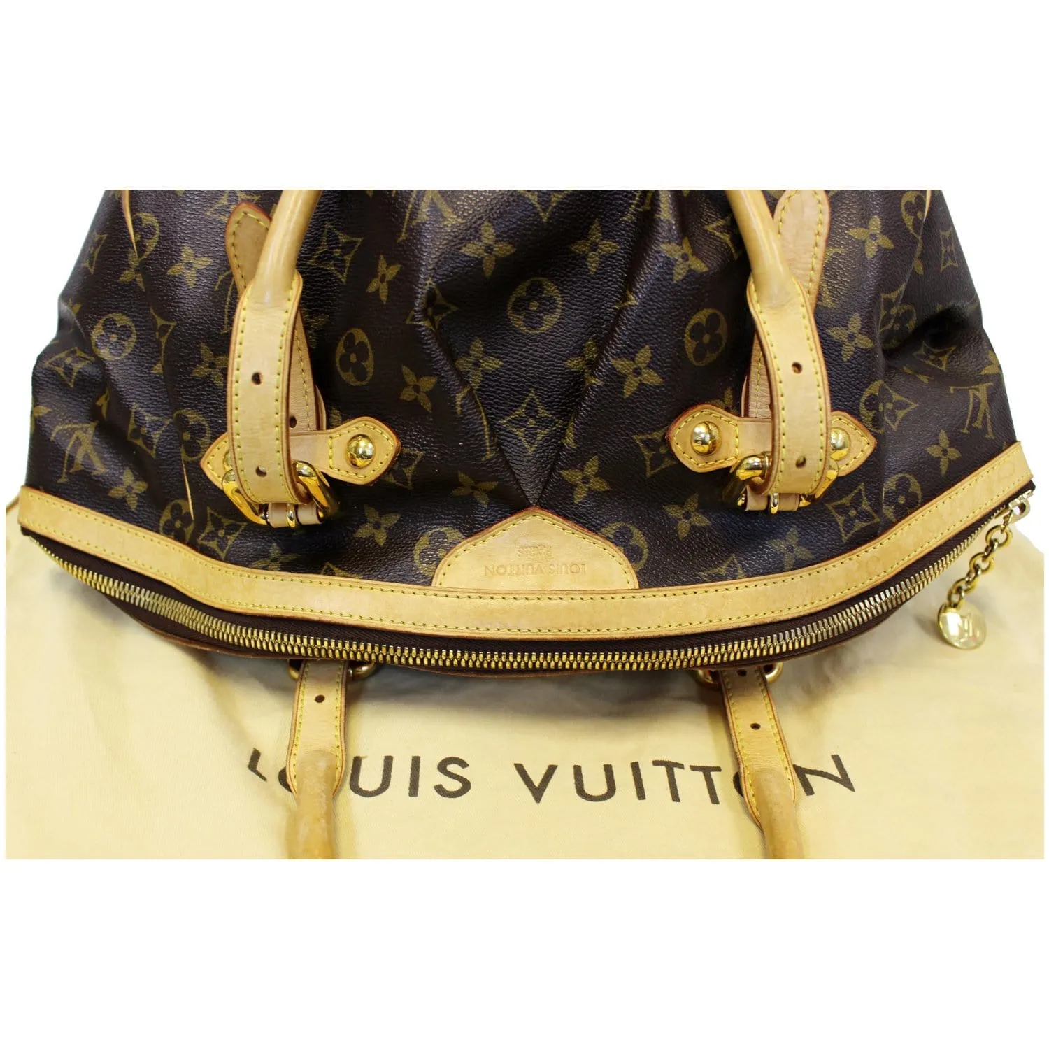 Louis Vuitton Tivoli GM Monogram Canvas Shoulder Bag Brown