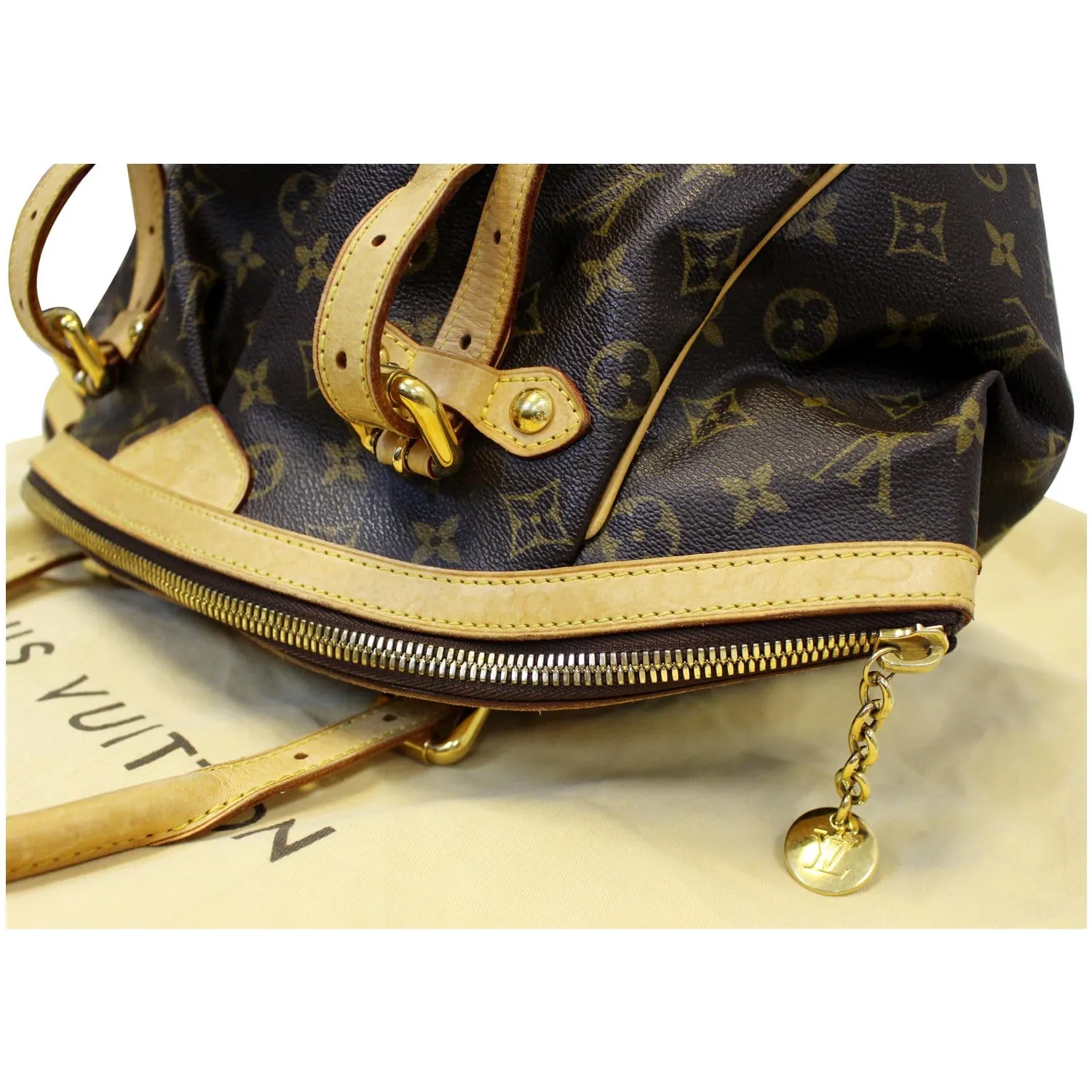 Louis Vuitton Tivoli GM Monogram Canvas Shoulder Bag Brown