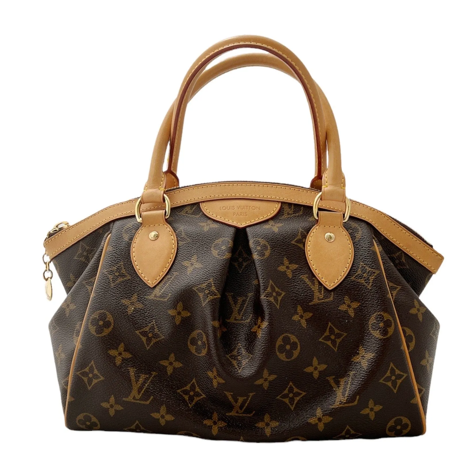 Louis Vuitton Tivoli Top Satchel Handbag Monogram Canvas PM Brown