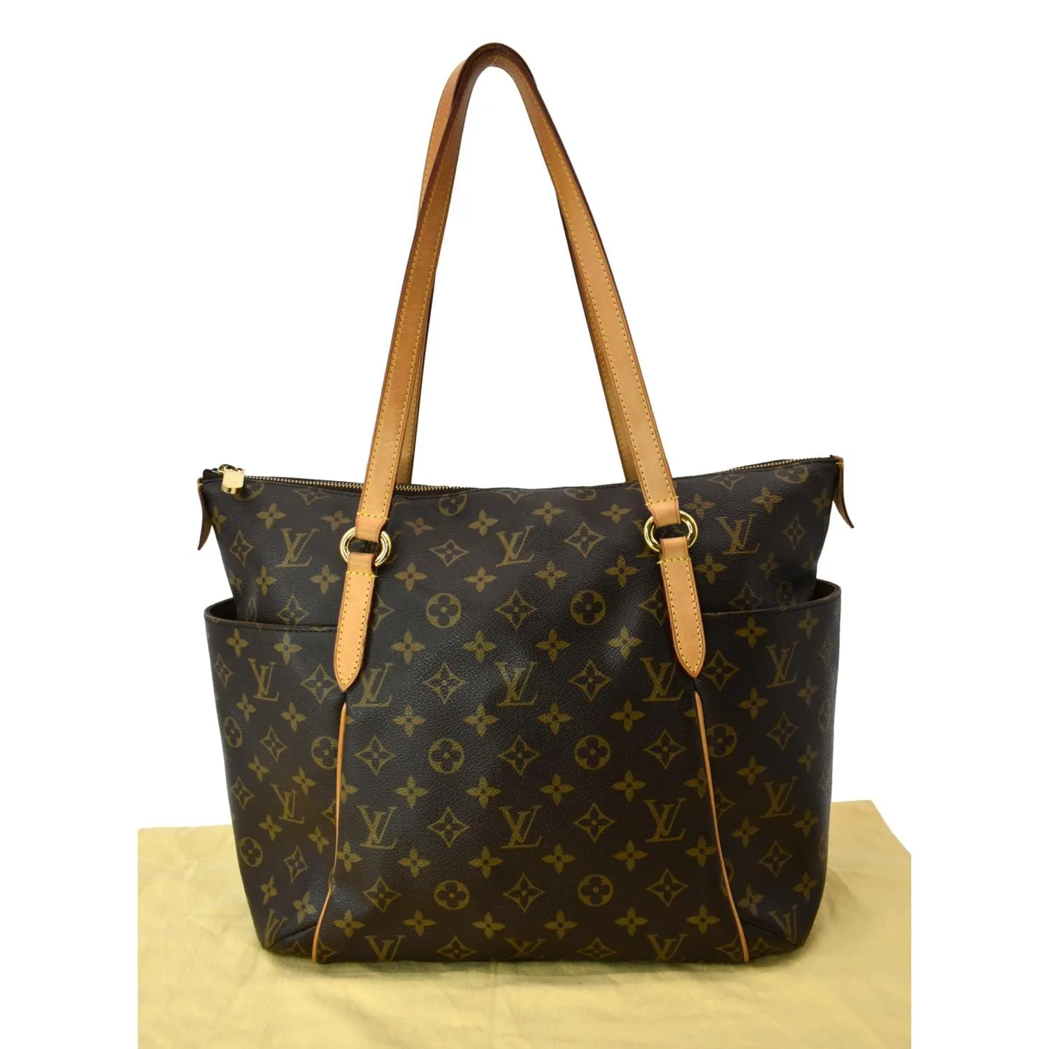 LOUIS VUITTON Totally MM Monogram Canvas Shoulder Bag Brown