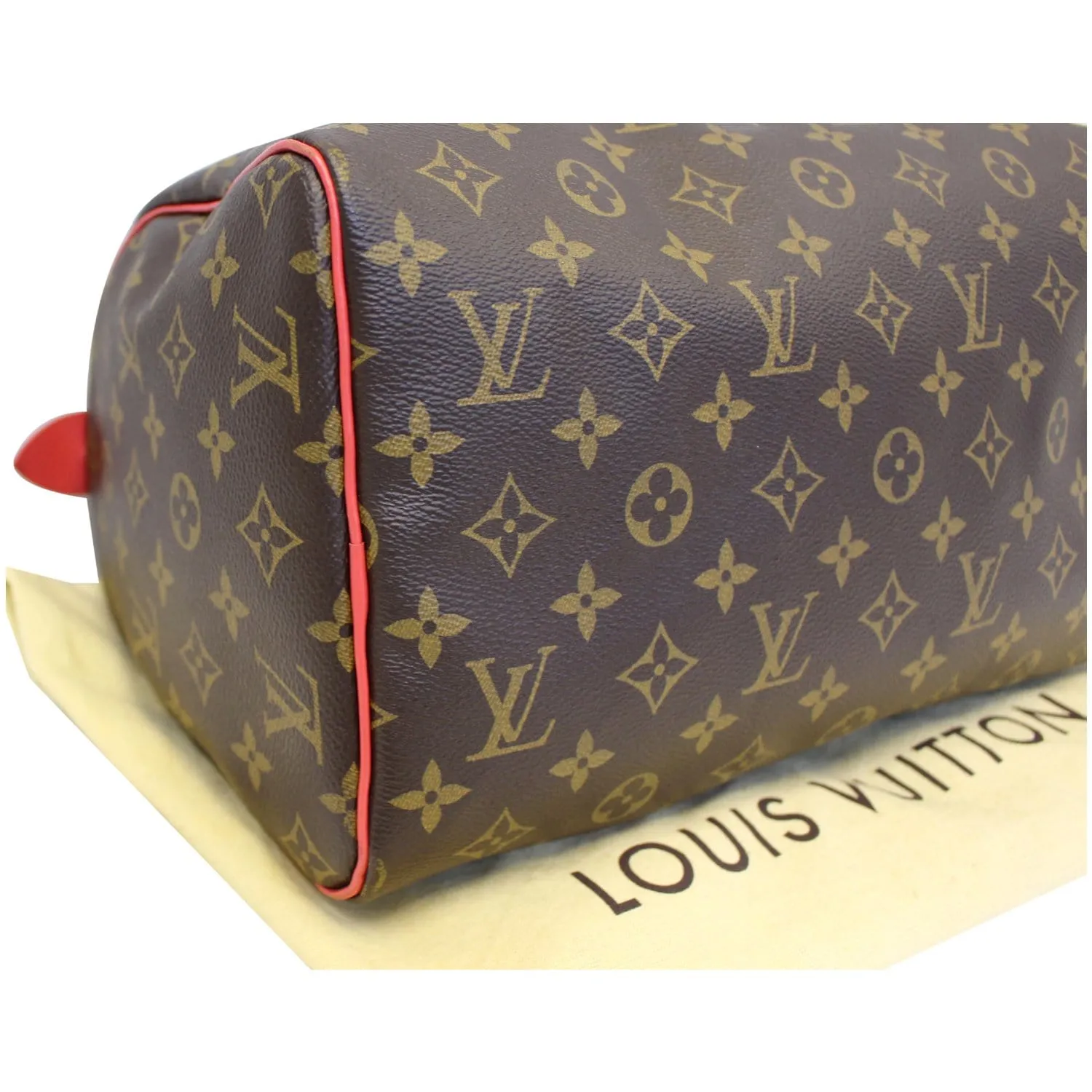 Louis Vuitton Totem Speedy 30 Monogram Canvas Satchel Bag Brown
