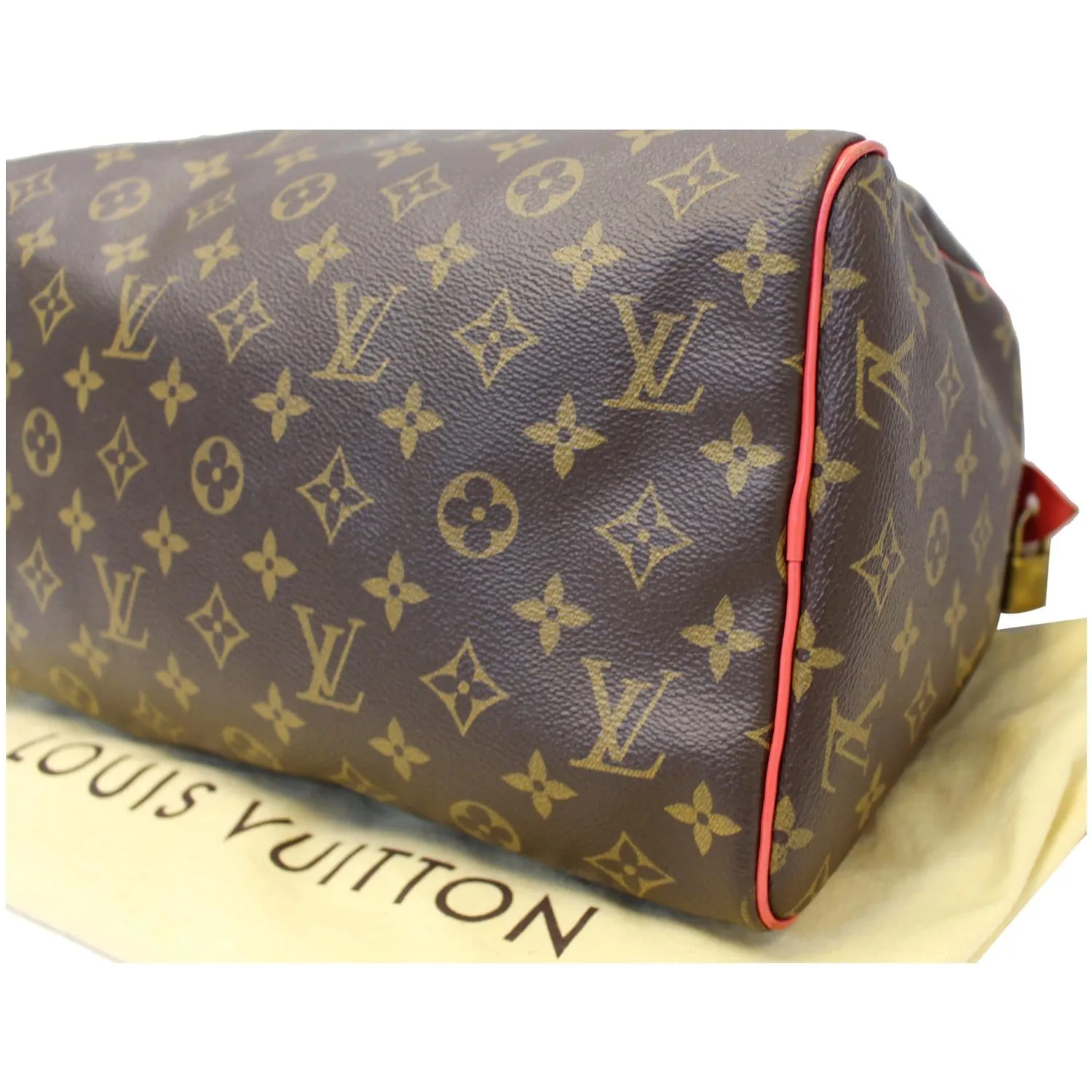 Louis Vuitton Totem Speedy 30 Monogram Canvas Satchel Bag Brown