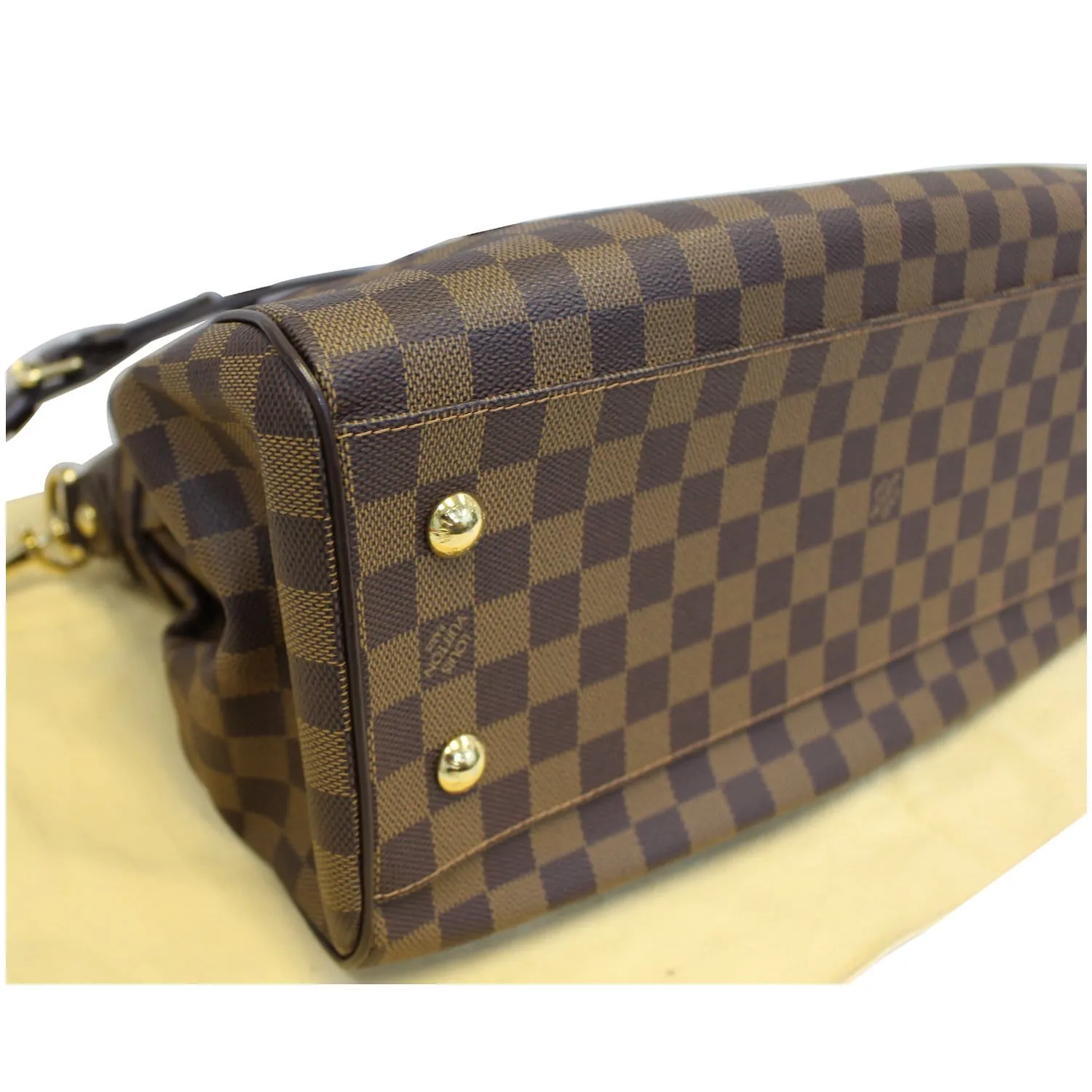 LOUIS VUITTON Trevi GM Damier Ebene 2way Shoulder Handbag Brown