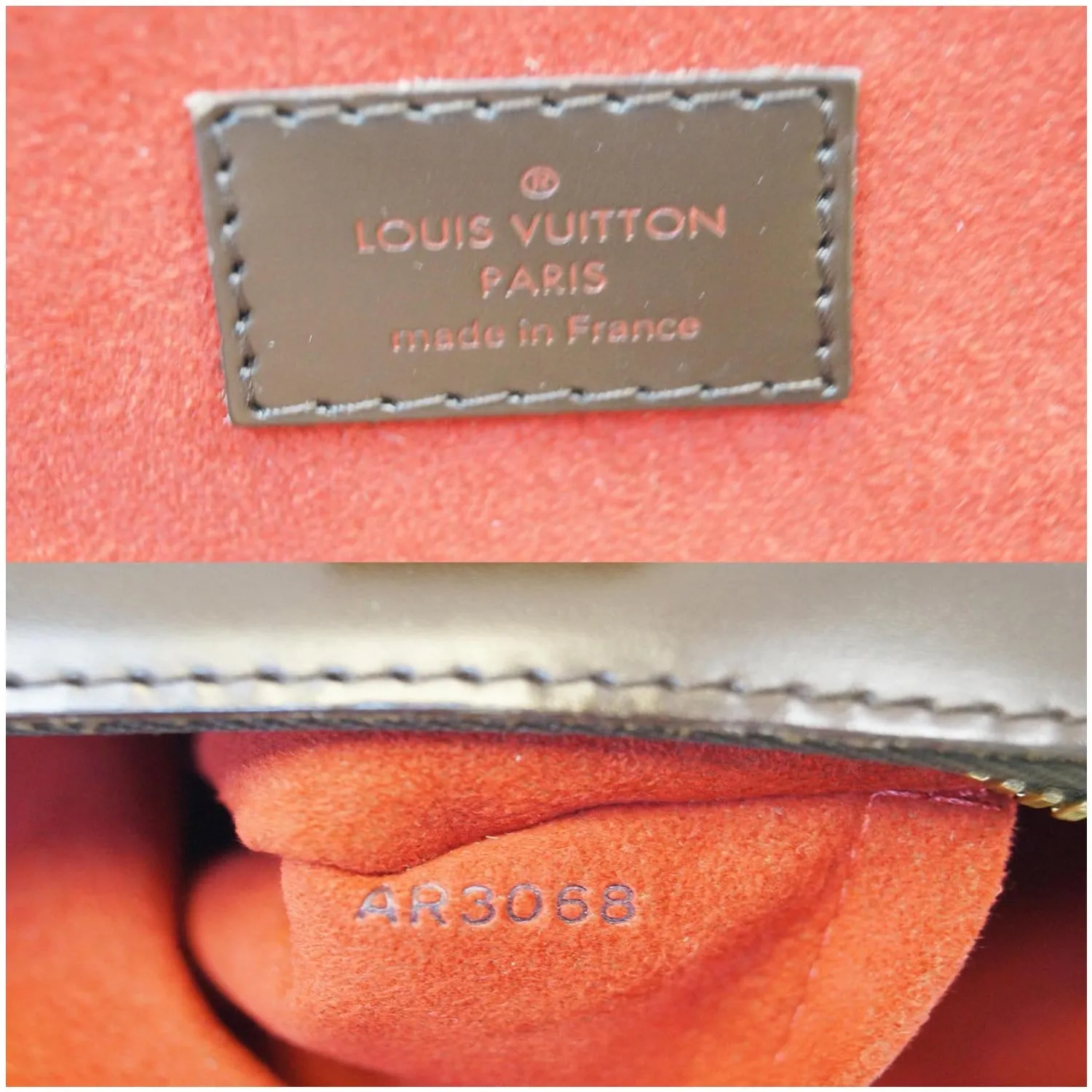 LOUIS VUITTON Trevi GM Damier Ebene Shoulder Handbag Brown