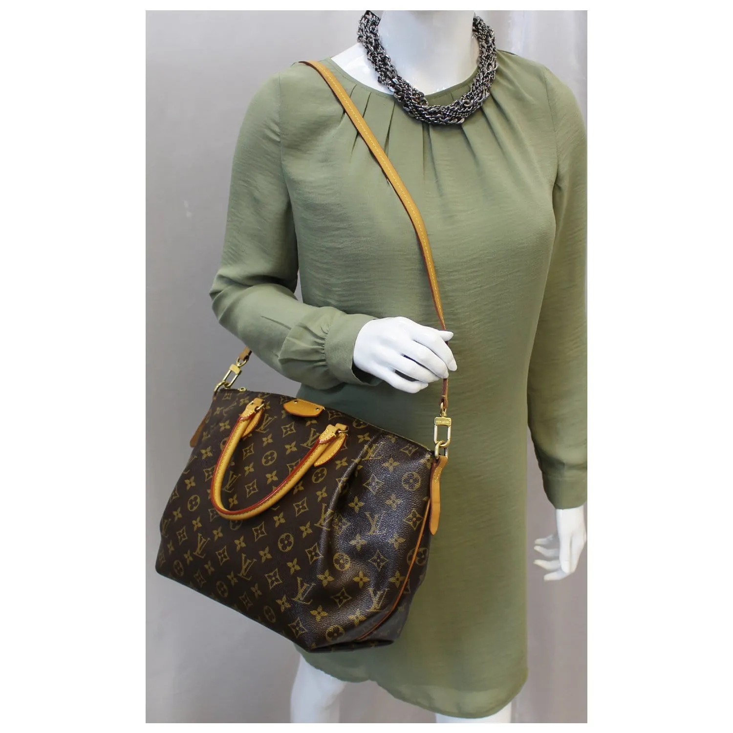 LOUIS VUITTON Turenne MM Monogram Canvas 2 Way Shoulder Handbag