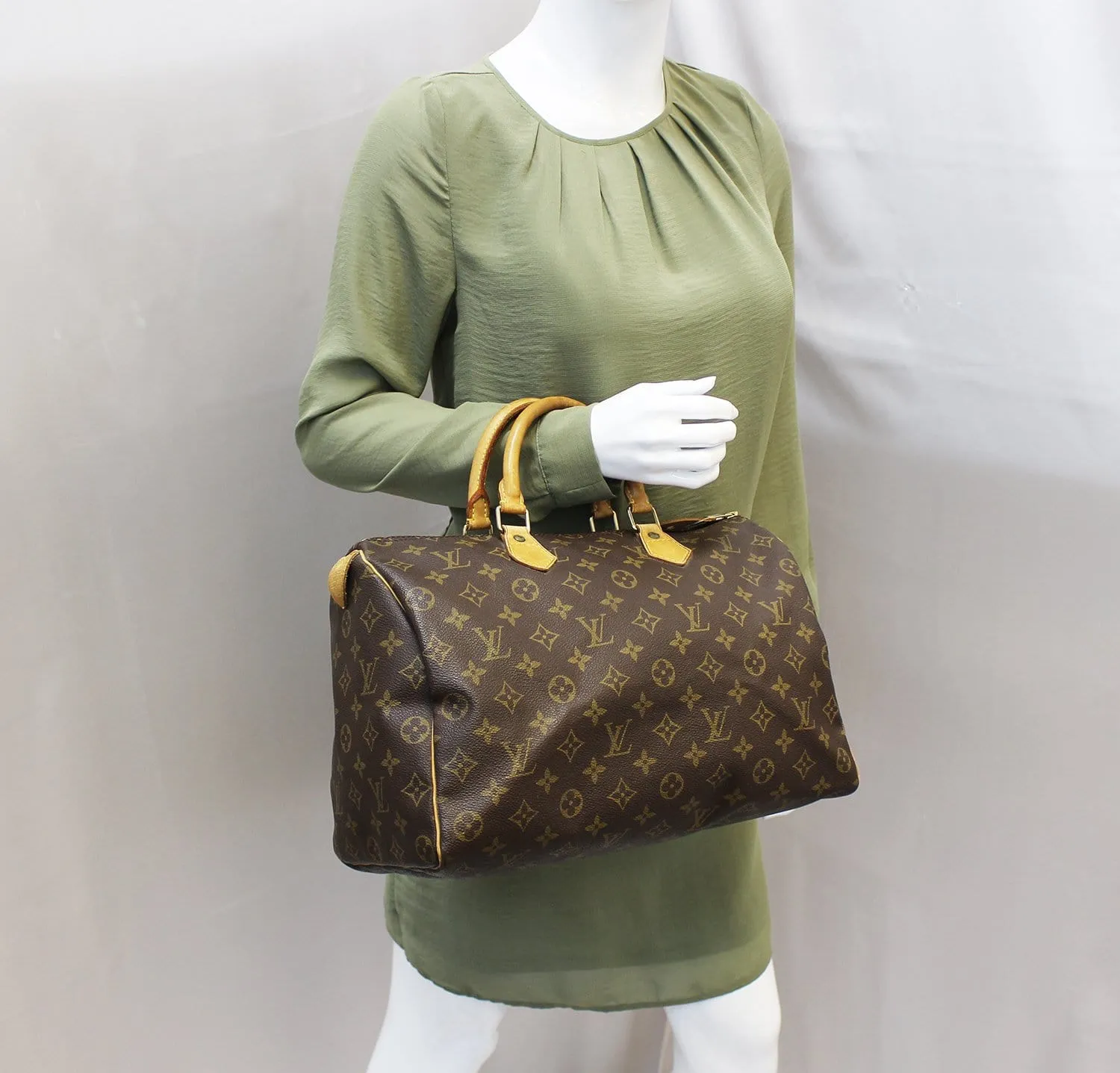 LOUIS VUITTON Used Handbag Monogram Canvas Speedy 35 Satchel