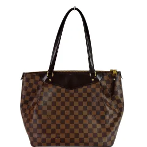 LOUIS VUITTON Westminster GM Damier Ebene Tote Shoulder Bag Brown