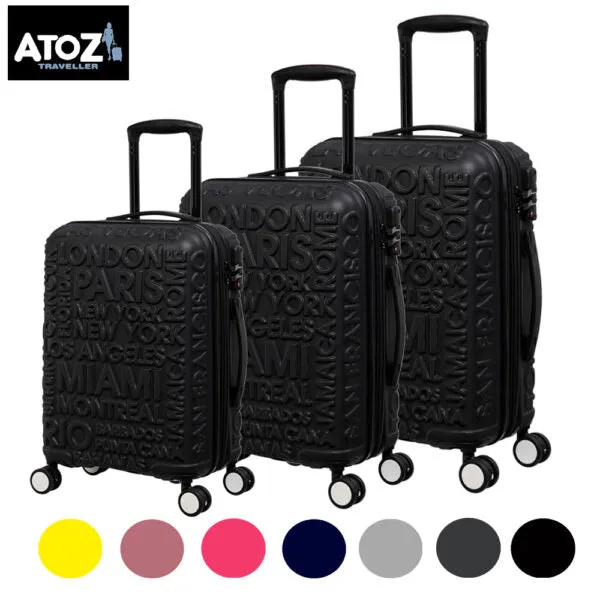 luggage Textured Trolley Bag Set of 3 Pcs