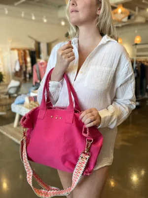Luna Fringe Canvas Tote
