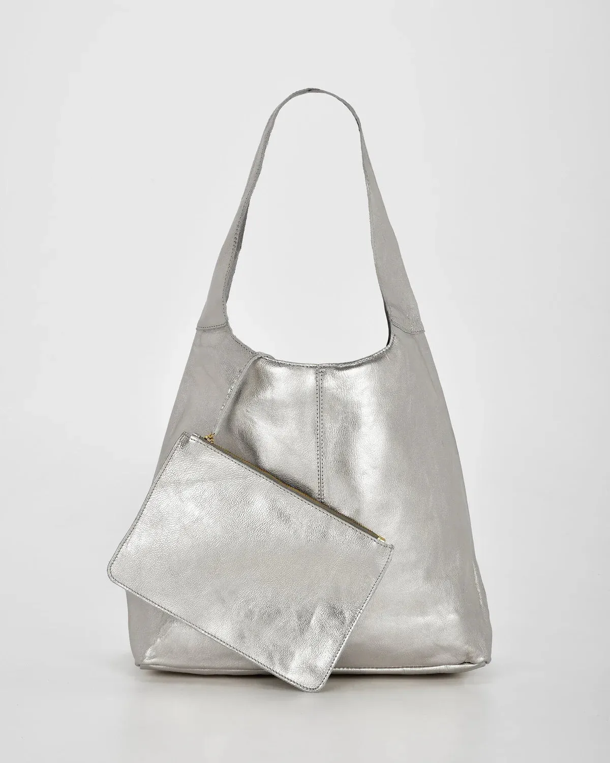 Lynx Metallic Hobo With Pouch