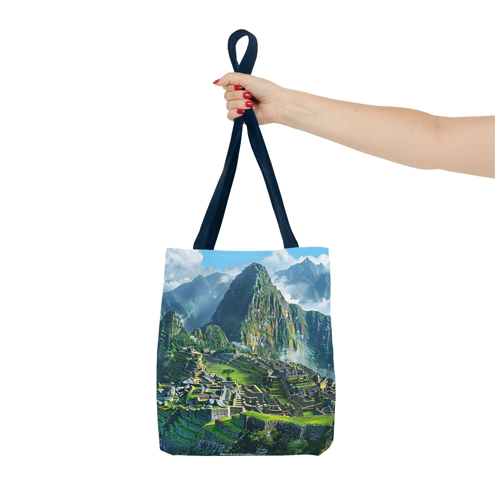 Machu Picchu Misty Peaks Tote Bag - Let the Mists of the Peruvian Andes Mountain Inspire Your Travels. Available in 3 sizes.