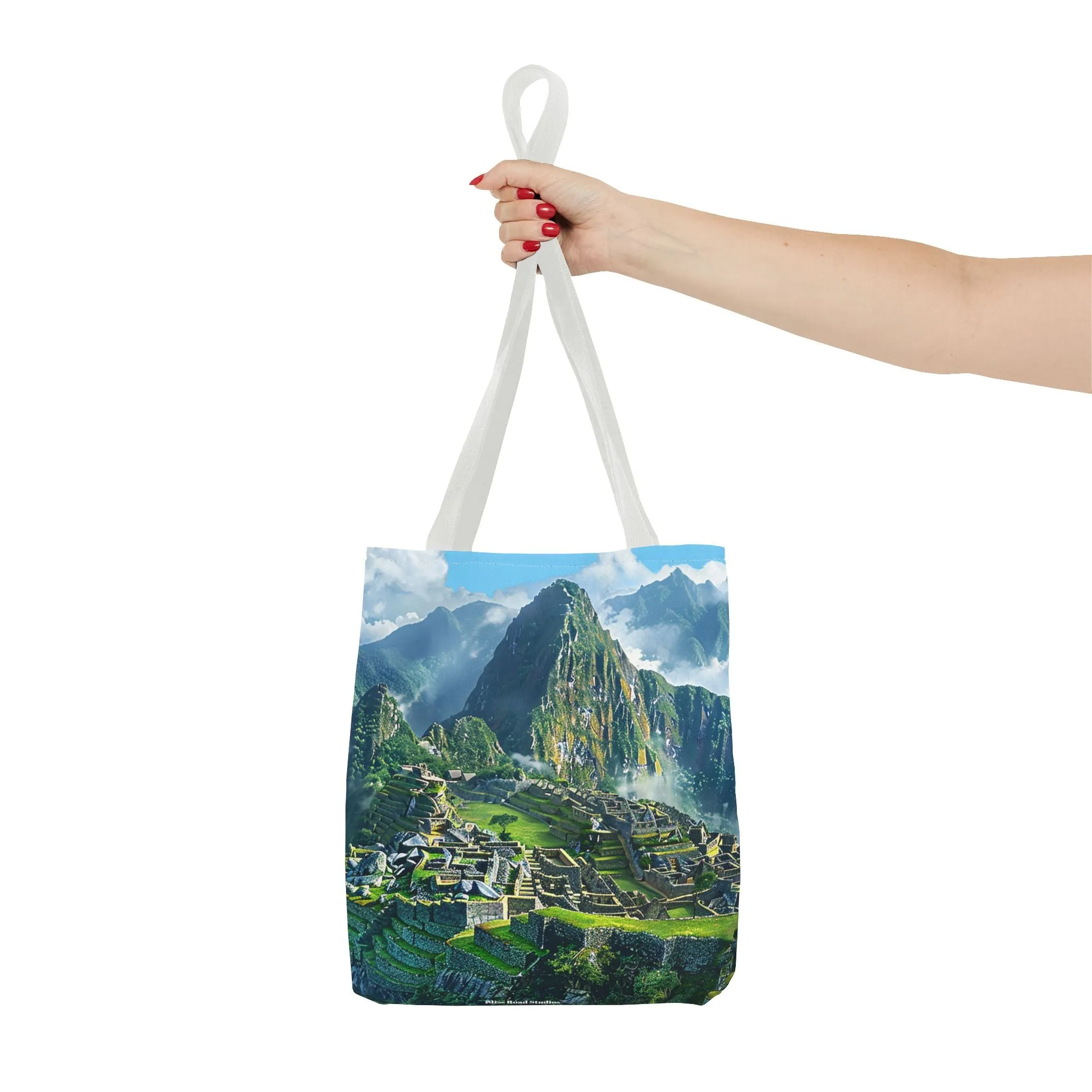 Machu Picchu Misty Peaks Tote Bag - Let the Mists of the Peruvian Andes Mountain Inspire Your Travels. Available in 3 sizes.