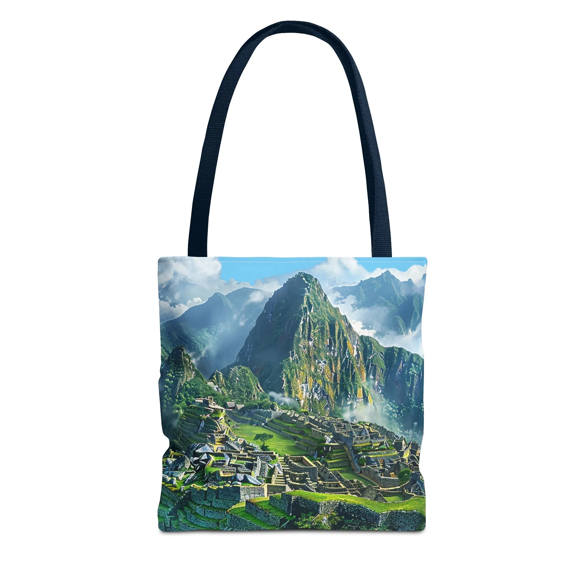 Machu Picchu Misty Peaks Tote Bag - Let the Mists of the Peruvian Andes Mountain Inspire Your Travels. Available in 3 sizes.
