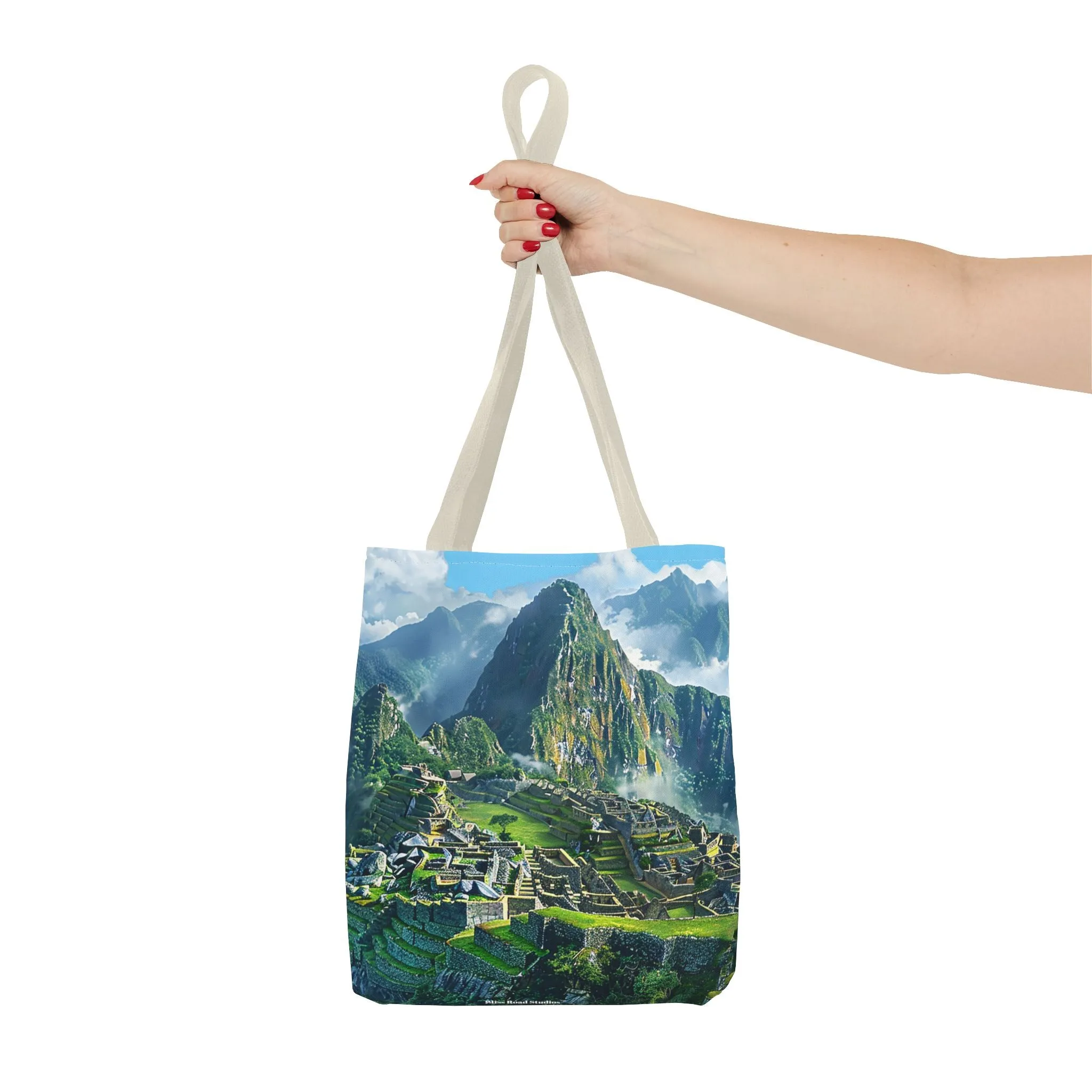 Machu Picchu Misty Peaks Tote Bag - Let the Mists of the Peruvian Andes Mountain Inspire Your Travels. Available in 3 sizes.