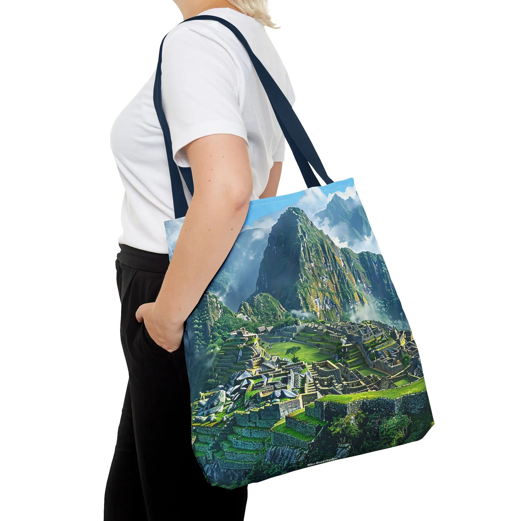 Machu Picchu Misty Peaks Tote Bag - Let the Mists of the Peruvian Andes Mountain Inspire Your Travels. Available in 3 sizes.