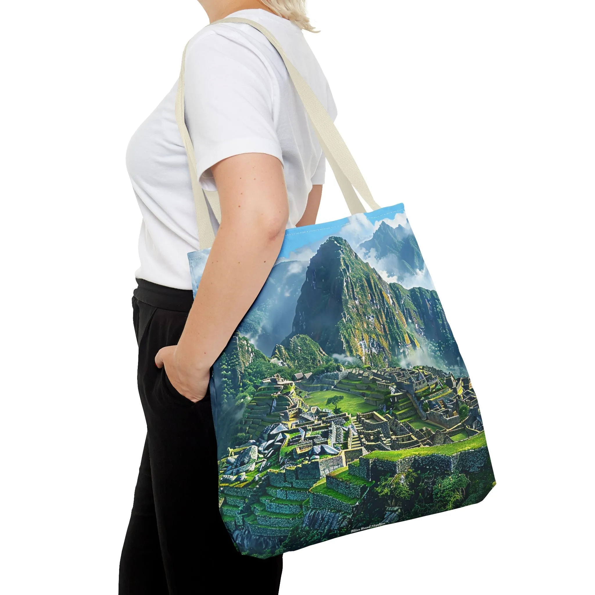 Machu Picchu Misty Peaks Tote Bag - Let the Mists of the Peruvian Andes Mountain Inspire Your Travels. Available in 3 sizes.