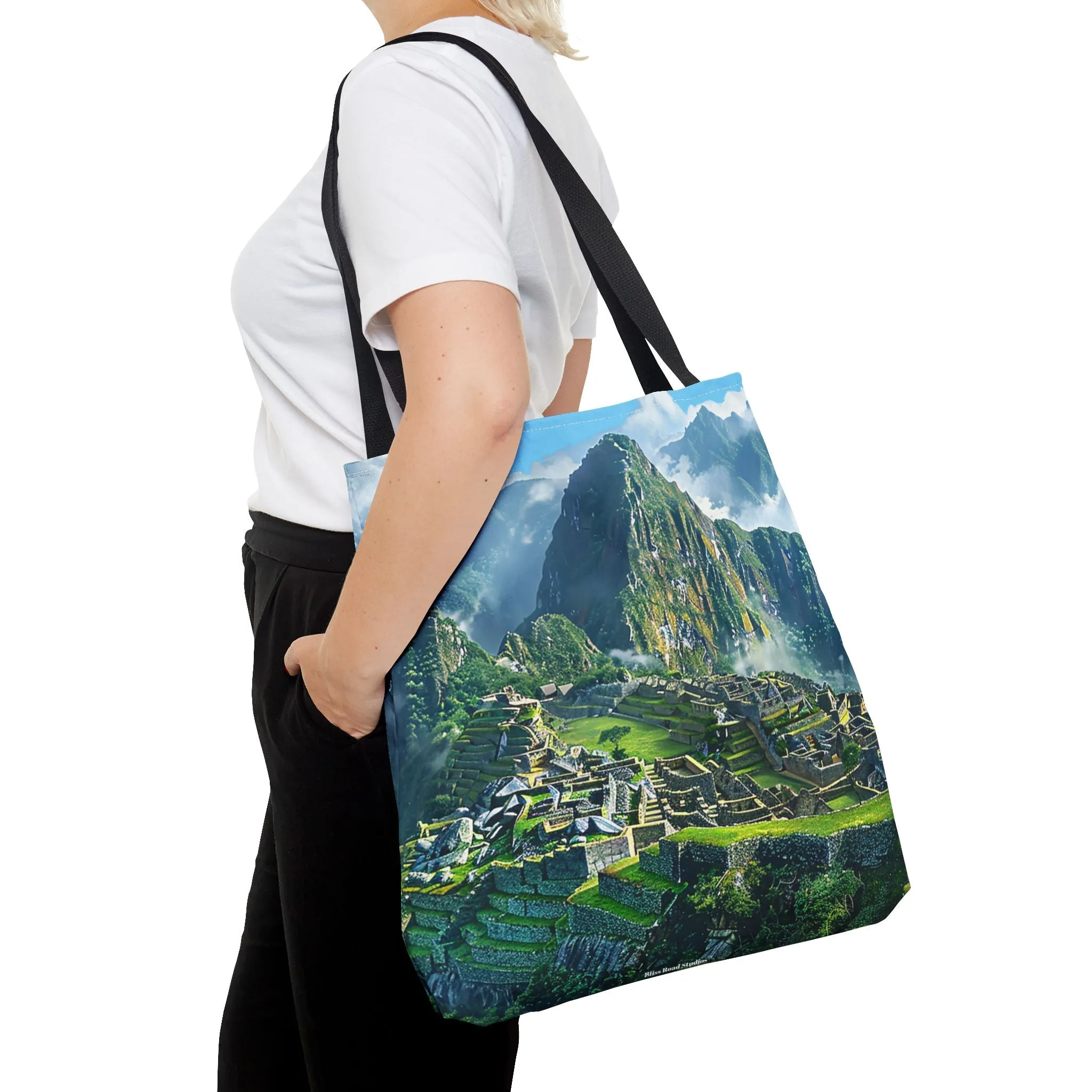 Machu Picchu Misty Peaks Tote Bag - Let the Mists of the Peruvian Andes Mountain Inspire Your Travels. Available in 3 sizes.