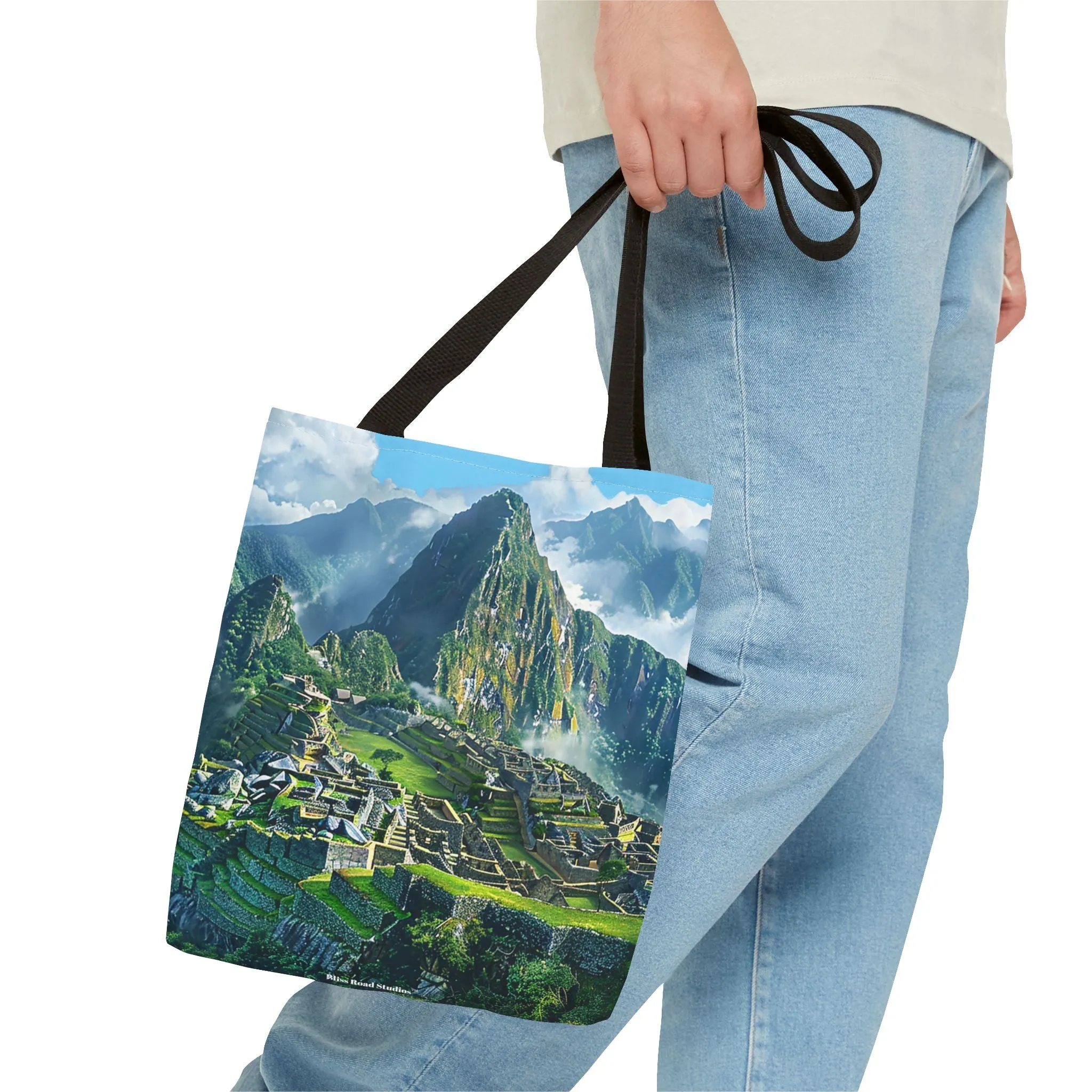 Machu Picchu Misty Peaks Tote Bag - Let the Mists of the Peruvian Andes Mountain Inspire Your Travels. Available in 3 sizes.