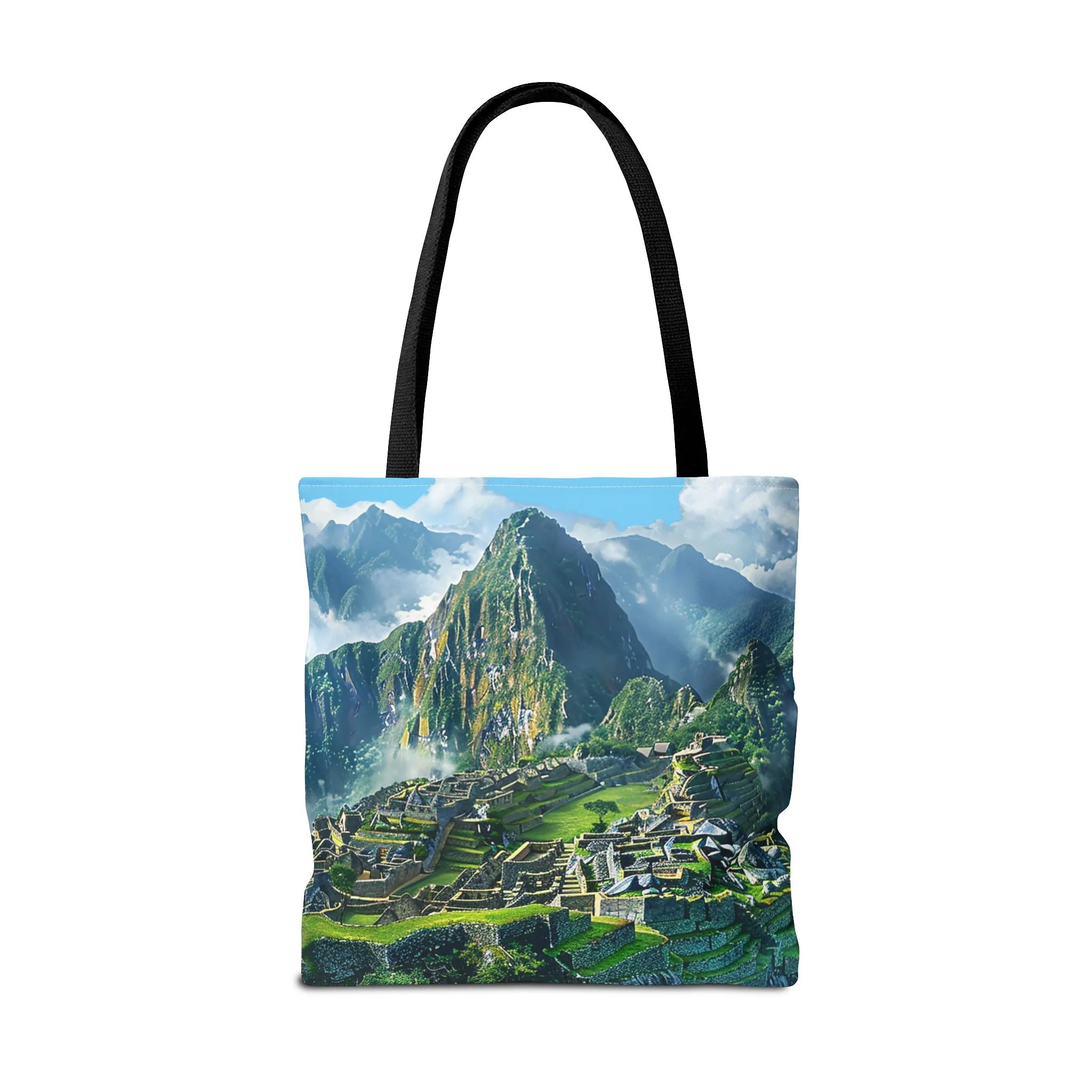Machu Picchu Misty Peaks Tote Bag - Let the Mists of the Peruvian Andes Mountain Inspire Your Travels. Available in 3 sizes.