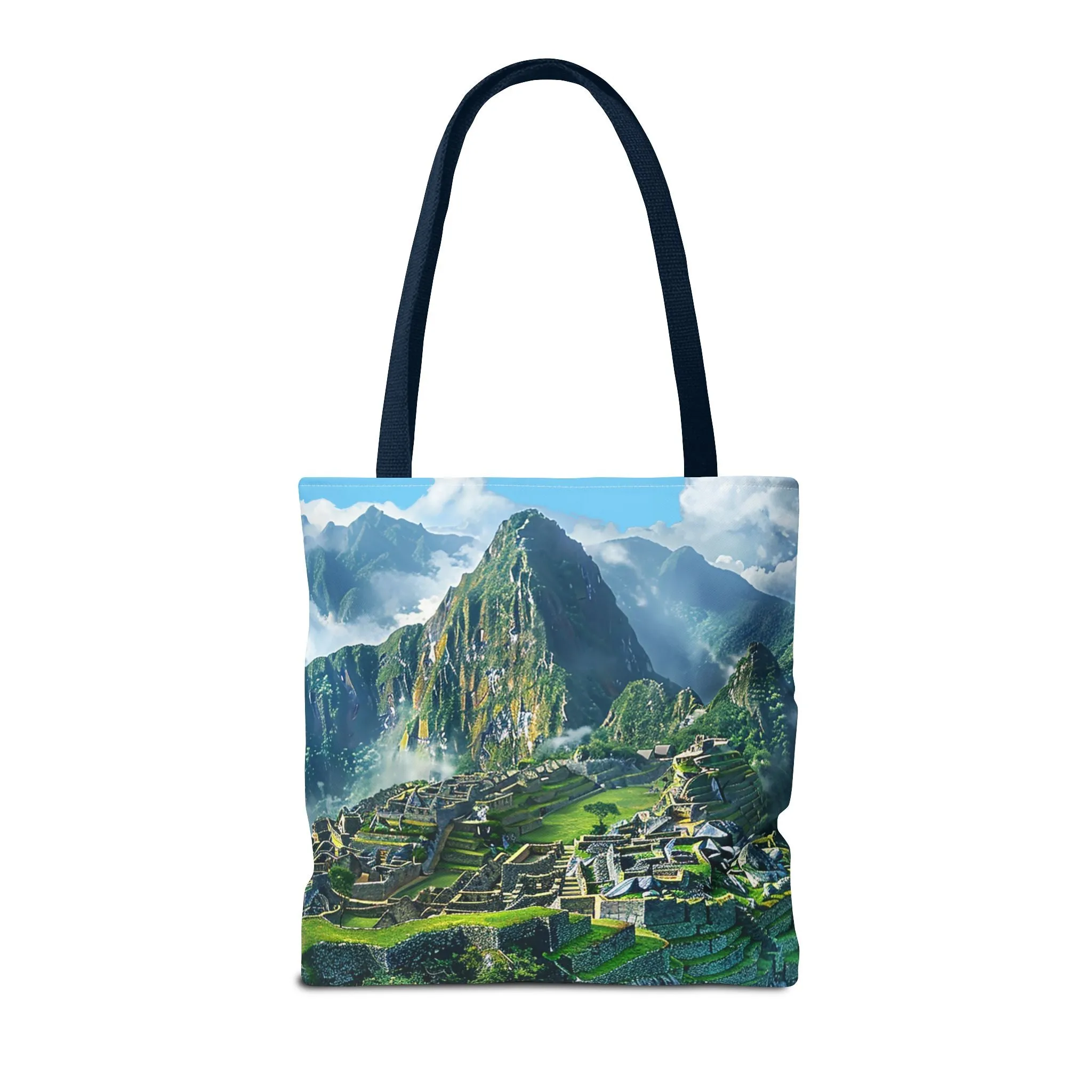 Machu Picchu Misty Peaks Tote Bag - Let the Mists of the Peruvian Andes Mountain Inspire Your Travels. Available in 3 sizes.