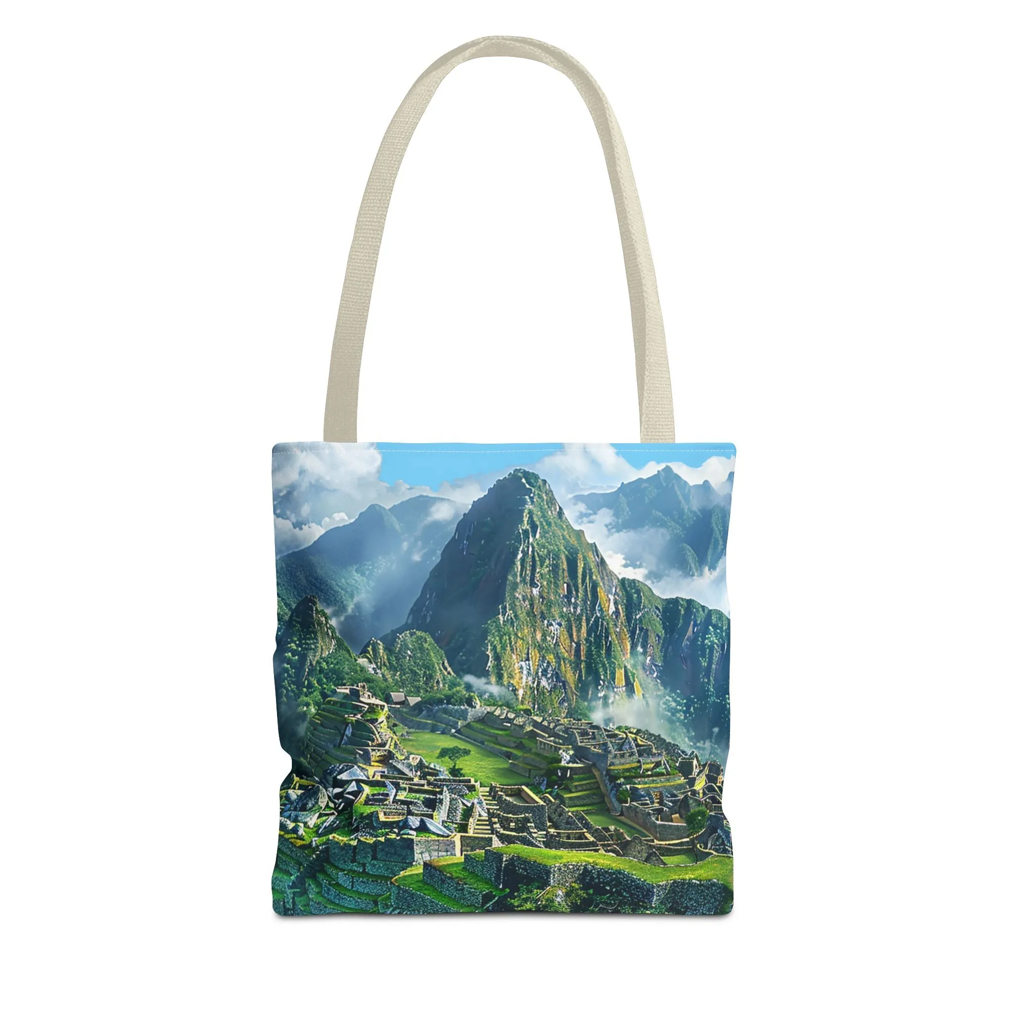 Machu Picchu Misty Peaks Tote Bag - Let the Mists of the Peruvian Andes Mountain Inspire Your Travels. Available in 3 sizes.
