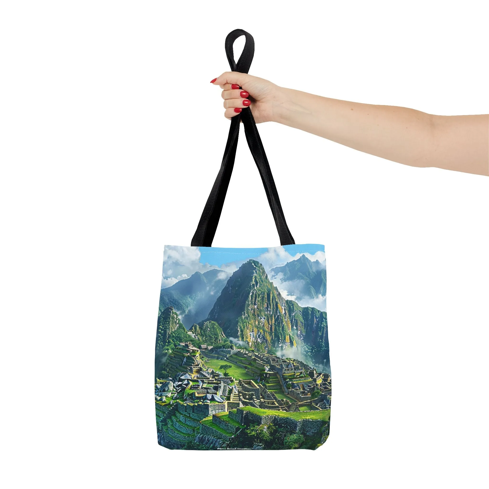 Machu Picchu Misty Peaks Tote Bag - Let the Mists of the Peruvian Andes Mountain Inspire Your Travels. Available in 3 sizes.
