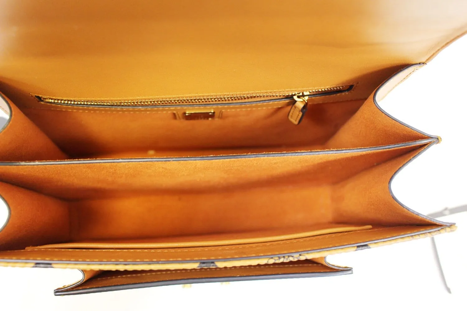 MCM Brown Canvas Classic Satchel Bag