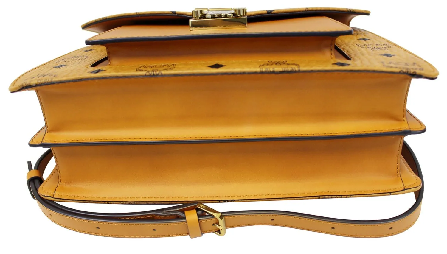 MCM Brown Canvas Classic Satchel Bag