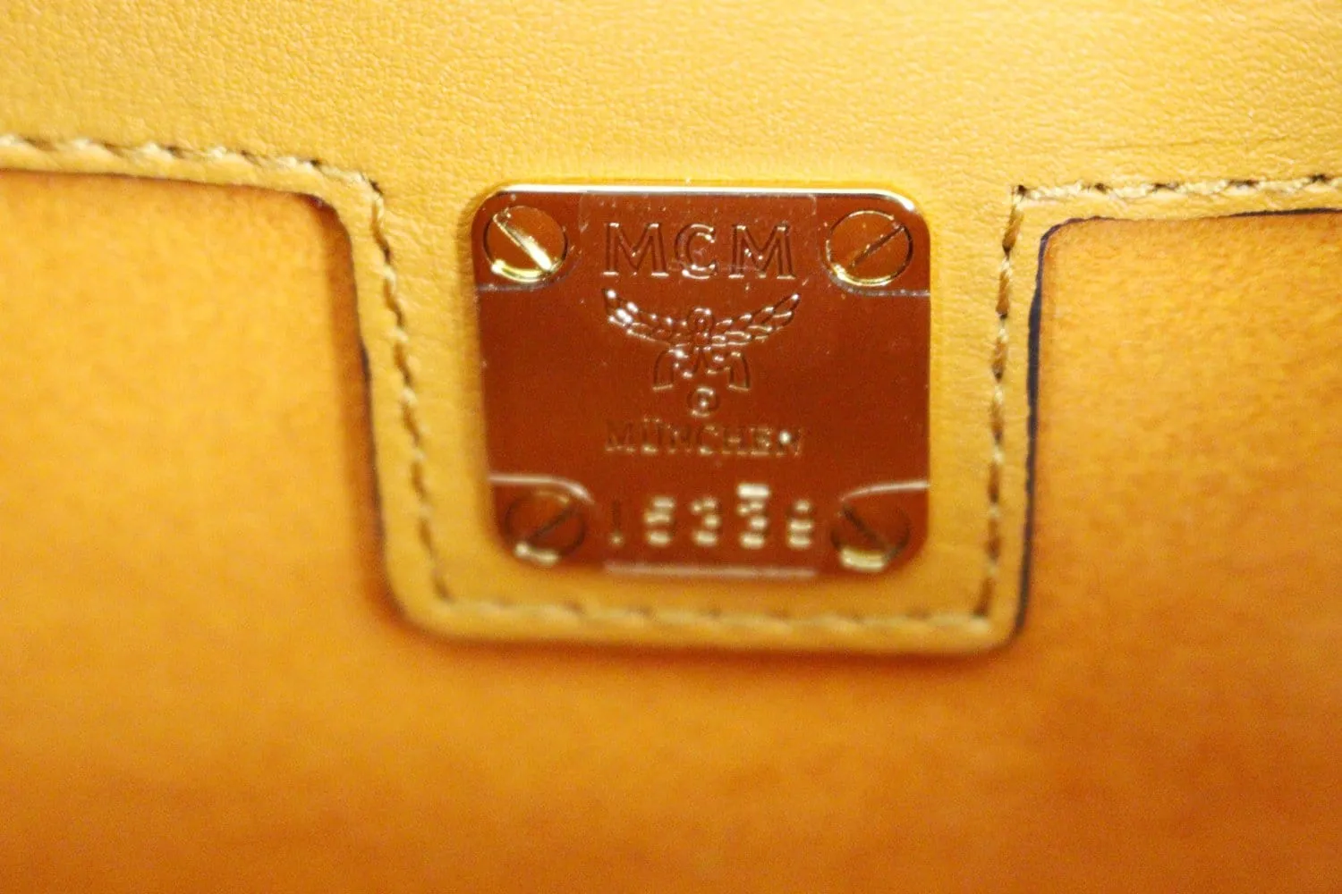 MCM Brown Canvas Classic Satchel Bag