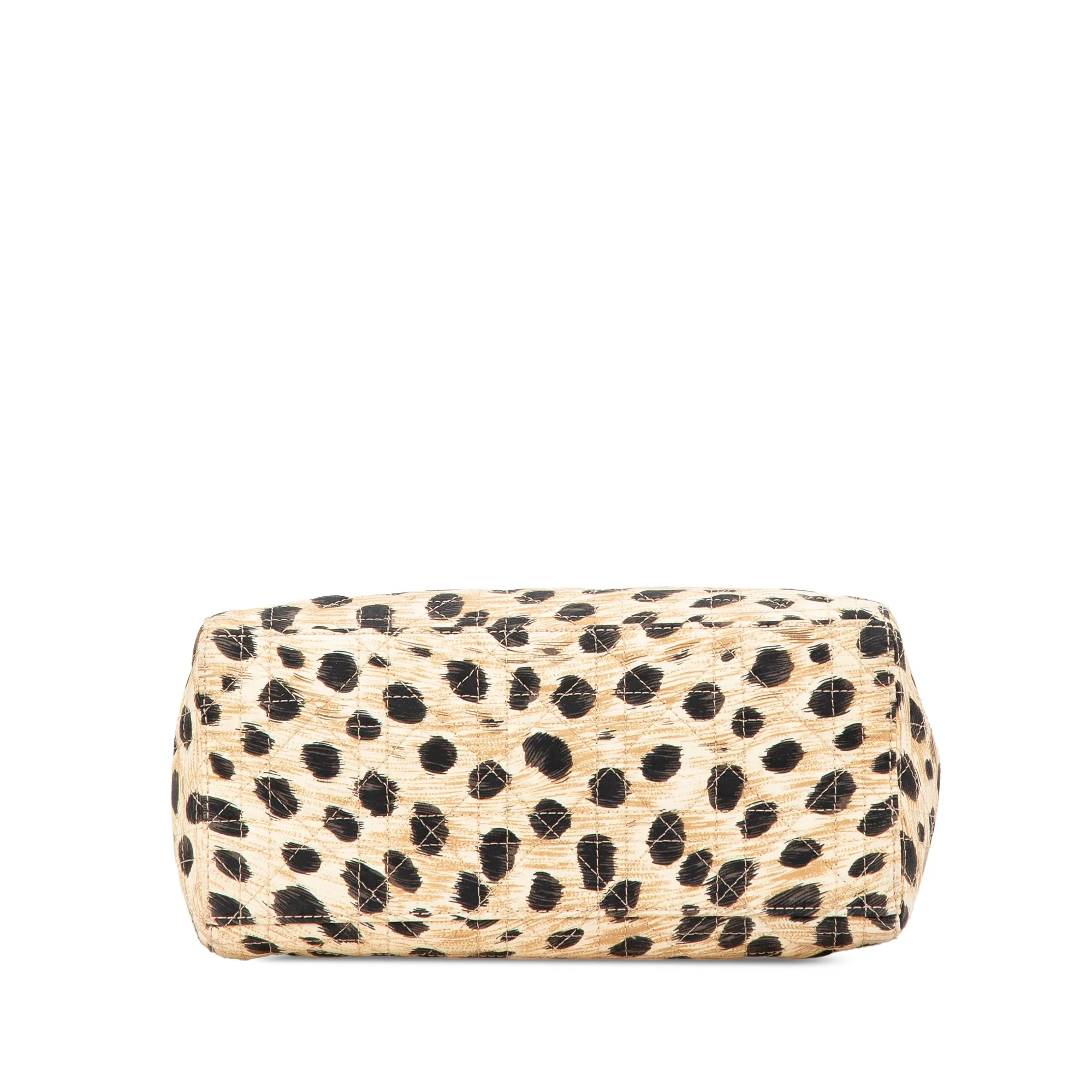 Medium Canvas Cannage Leopard Print Lady Dior