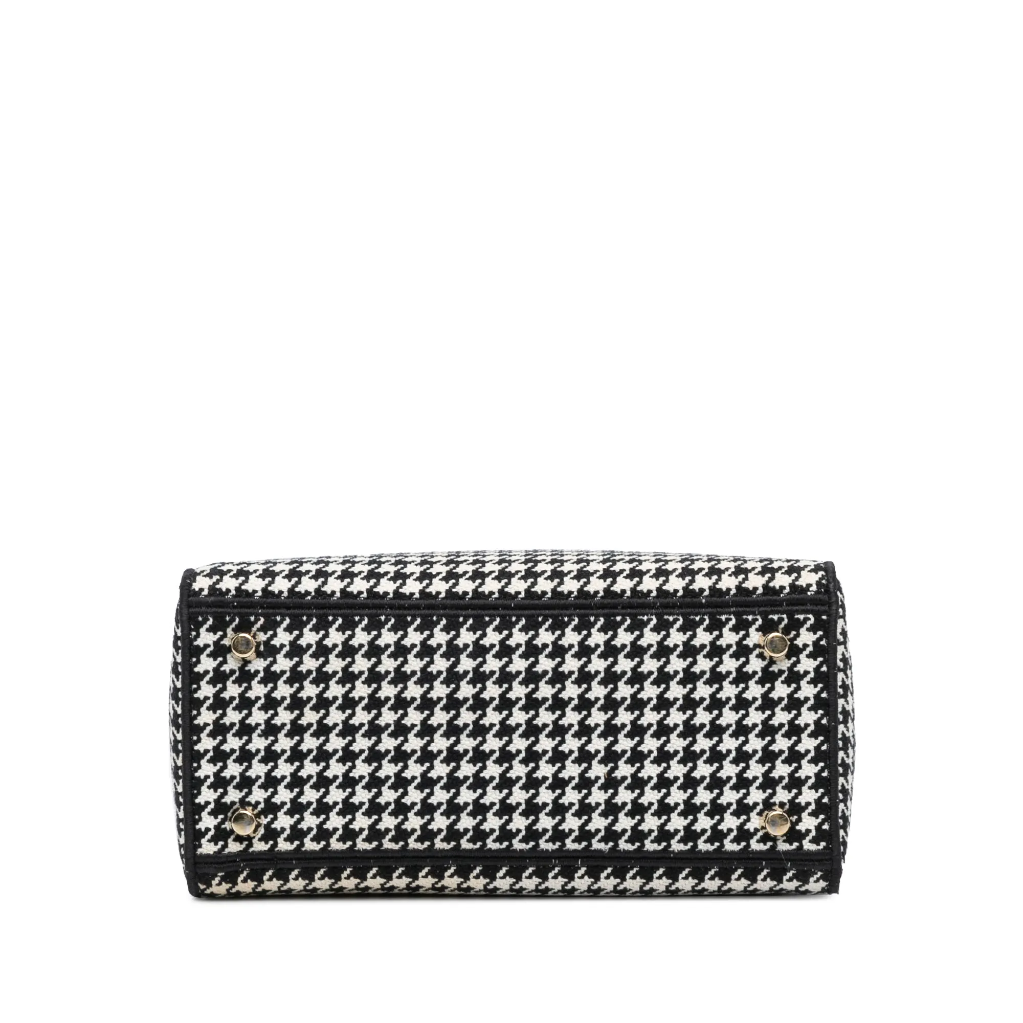 Medium Canvas Houndstooth Embroidered Lady D Lite
