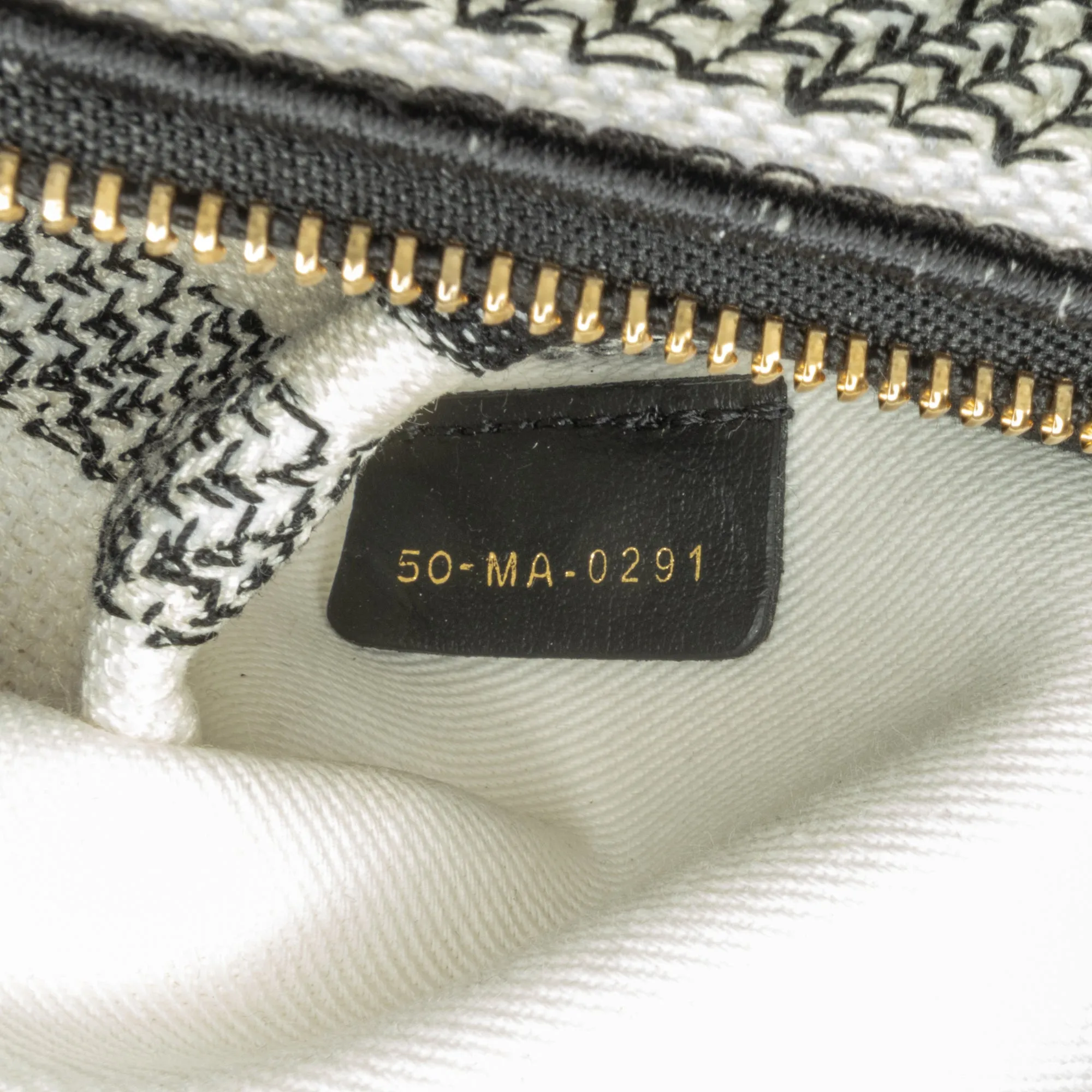 Medium Canvas Houndstooth Embroidered Lady D Lite
