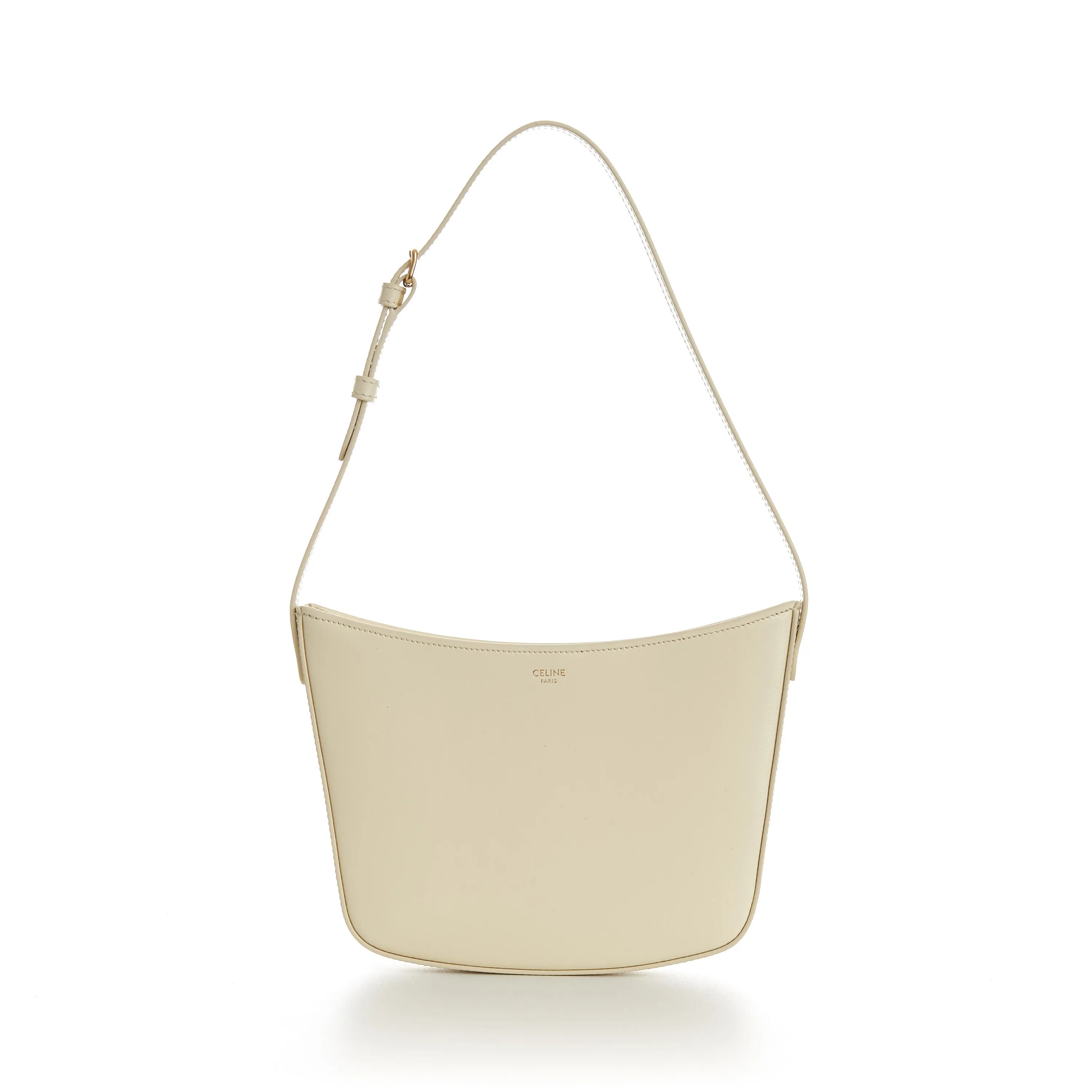 Medium Celine Croque Bag Sunlight Yellow - Shiny Calfskin