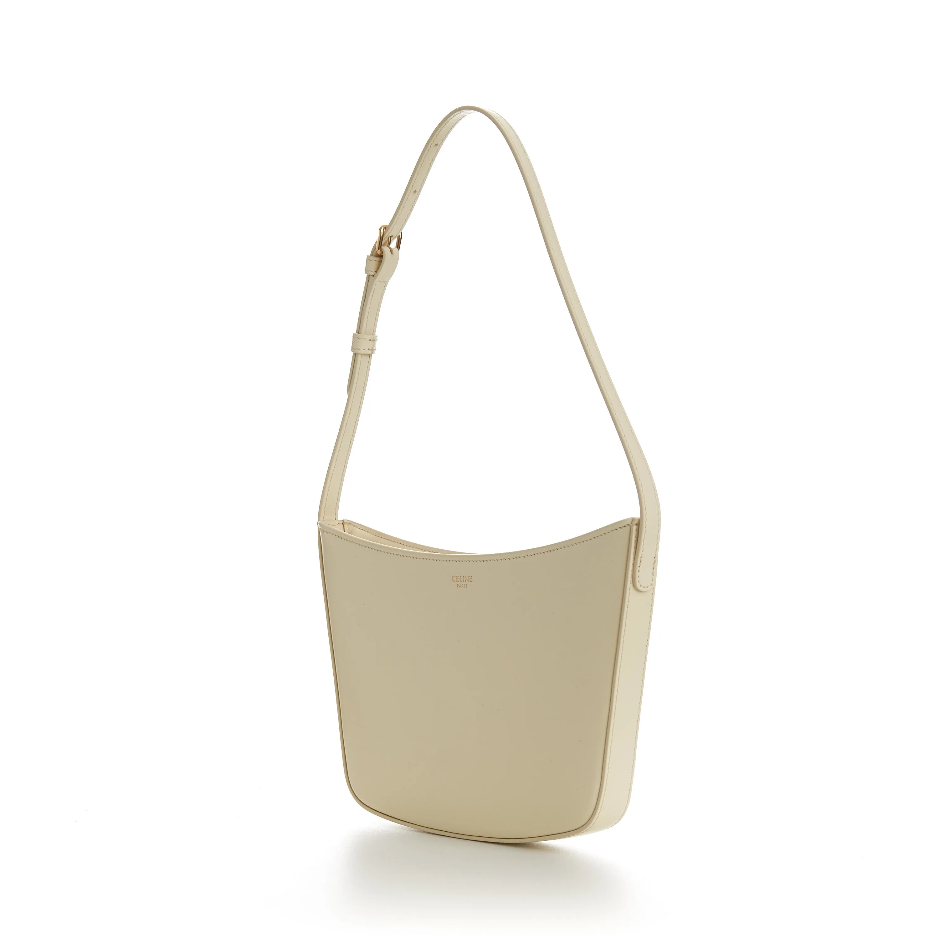 Medium Celine Croque Bag Sunlight Yellow - Shiny Calfskin