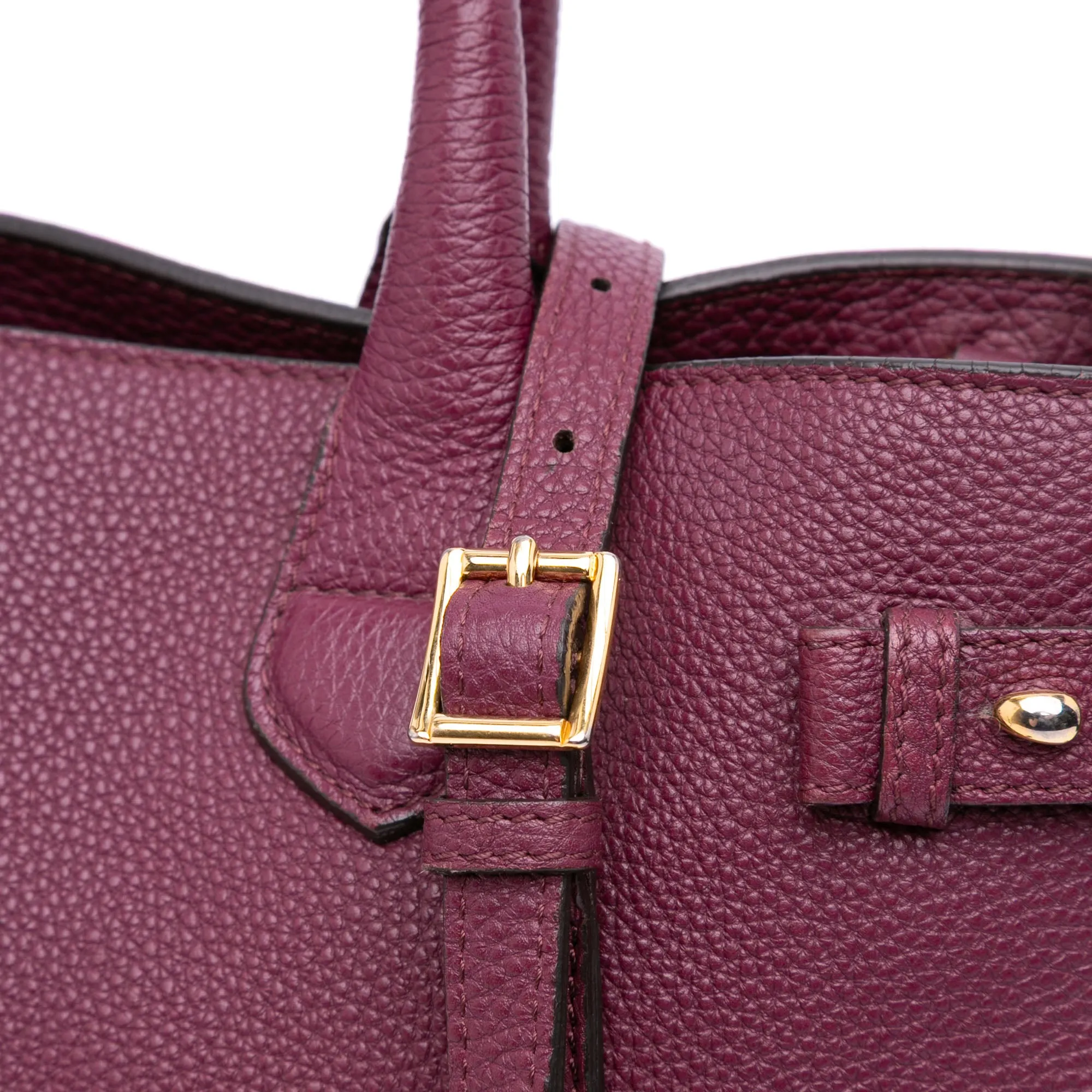 Medium Leather and House Check Banner Satchel