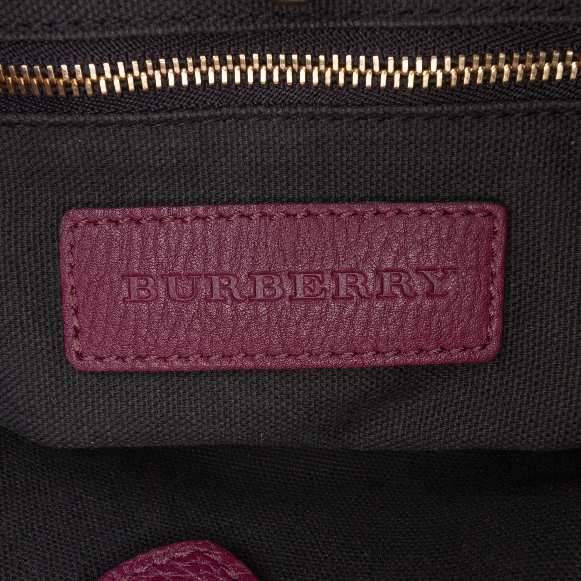 Medium Leather and House Check Banner Satchel