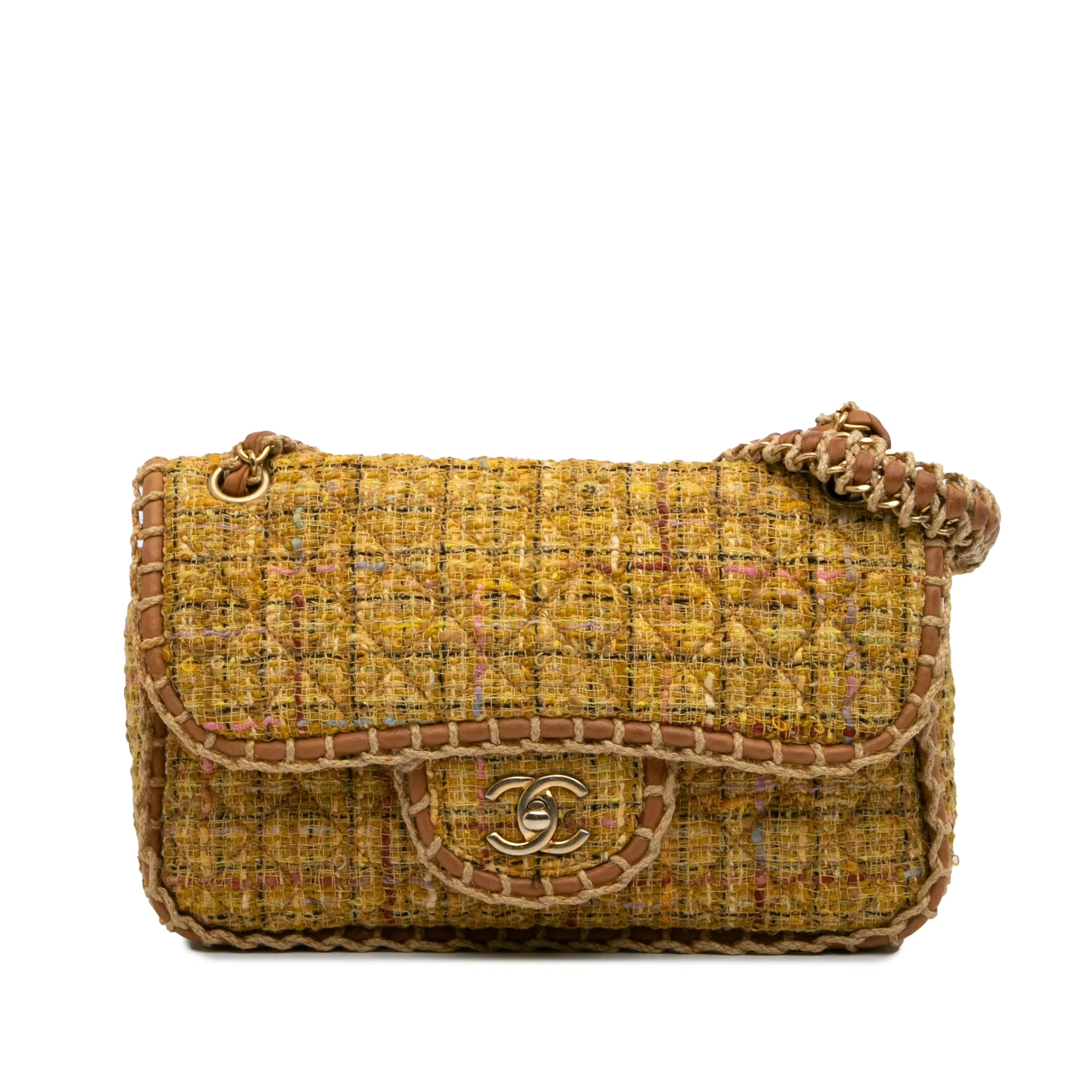 Medium Quilted Tweed St Tropez Flap
