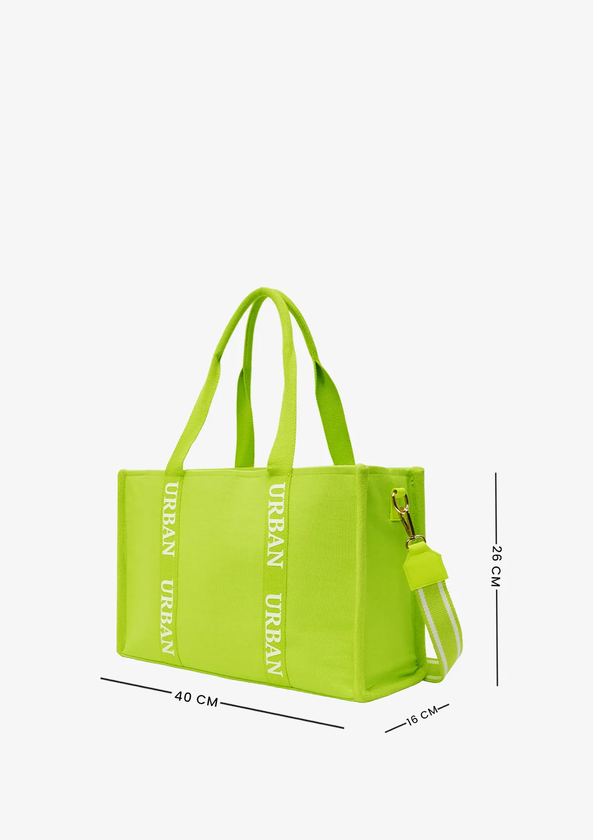 MEDIUM URBAN TOTE LIME GREEN