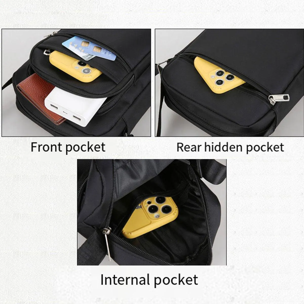 Mens Crossbody Shoulder Bag Travel Messenger Bag Casual Handbag for Boys and Men