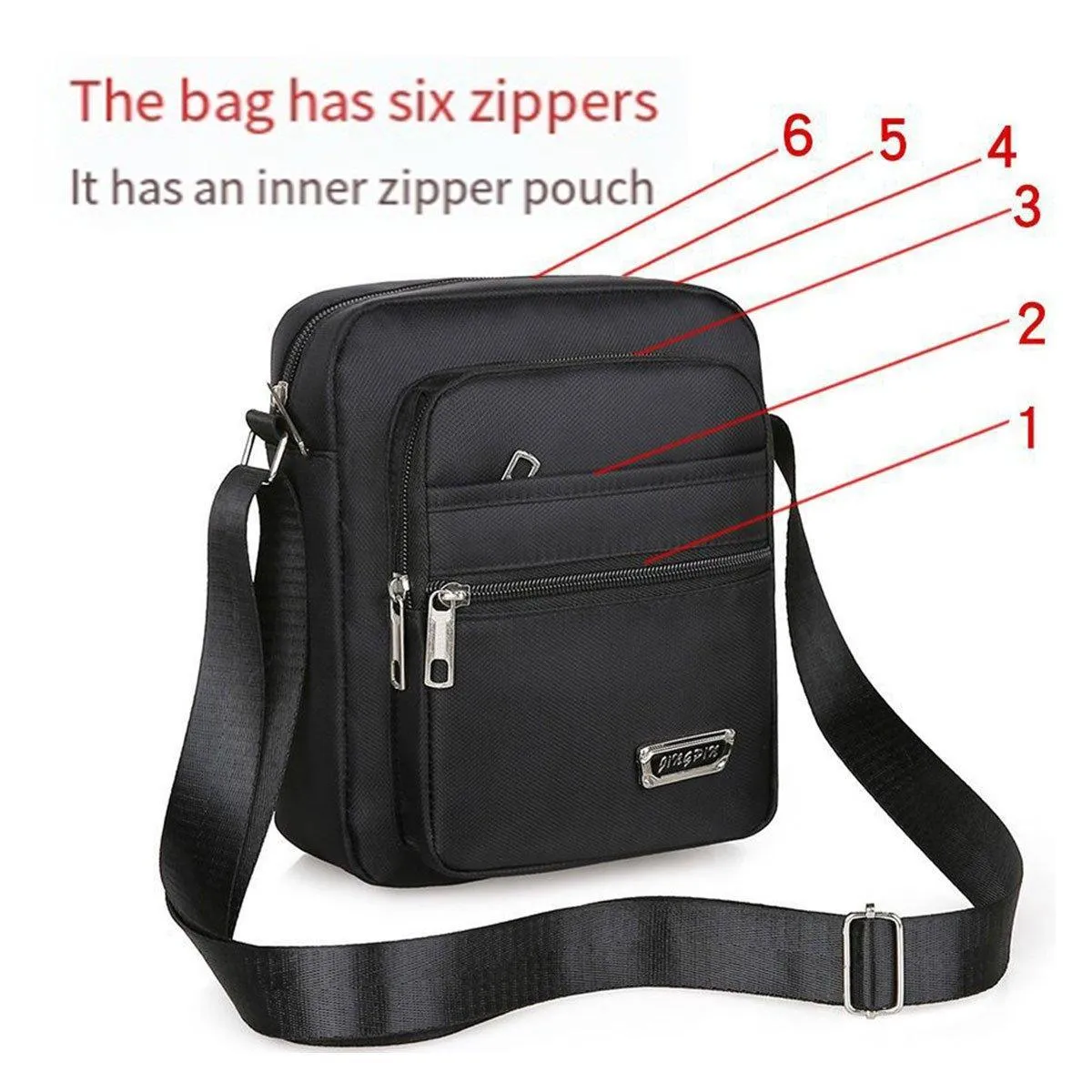 Mens Crossbody Shoulder Bag Travel Messenger Bag Casual Handbag for Boys and Men