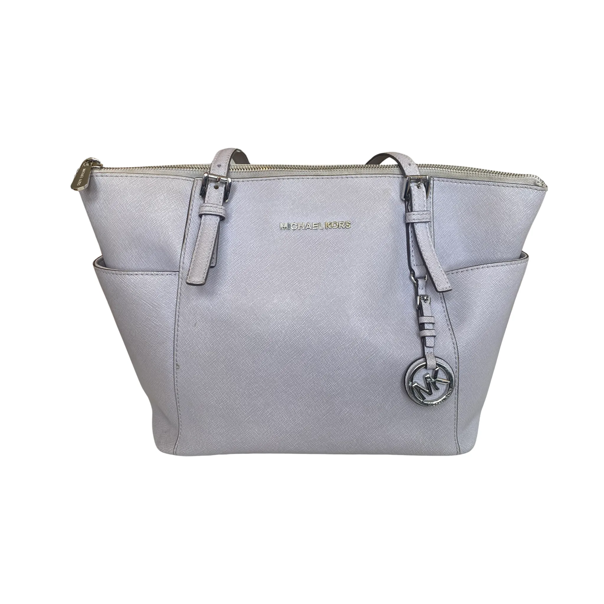 MICHAEL KORS Jet Set Top-Zip Saffiano Tote Shoulder Bag Lilac