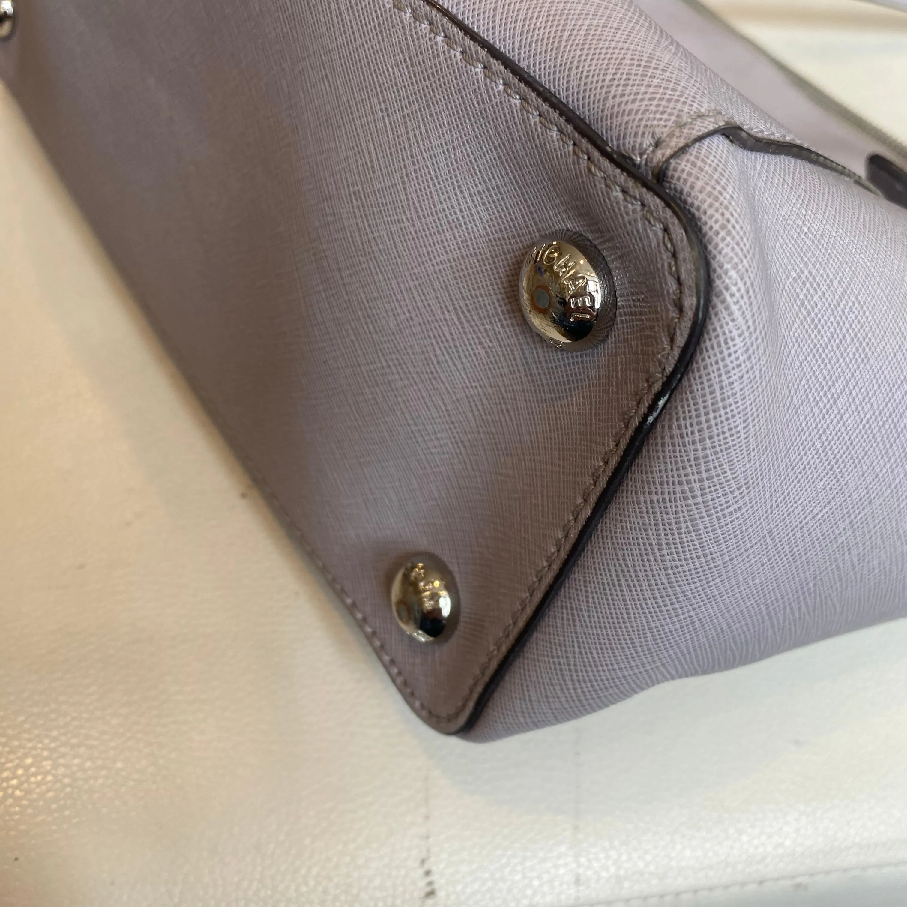 MICHAEL KORS Jet Set Top-Zip Saffiano Tote Shoulder Bag Lilac