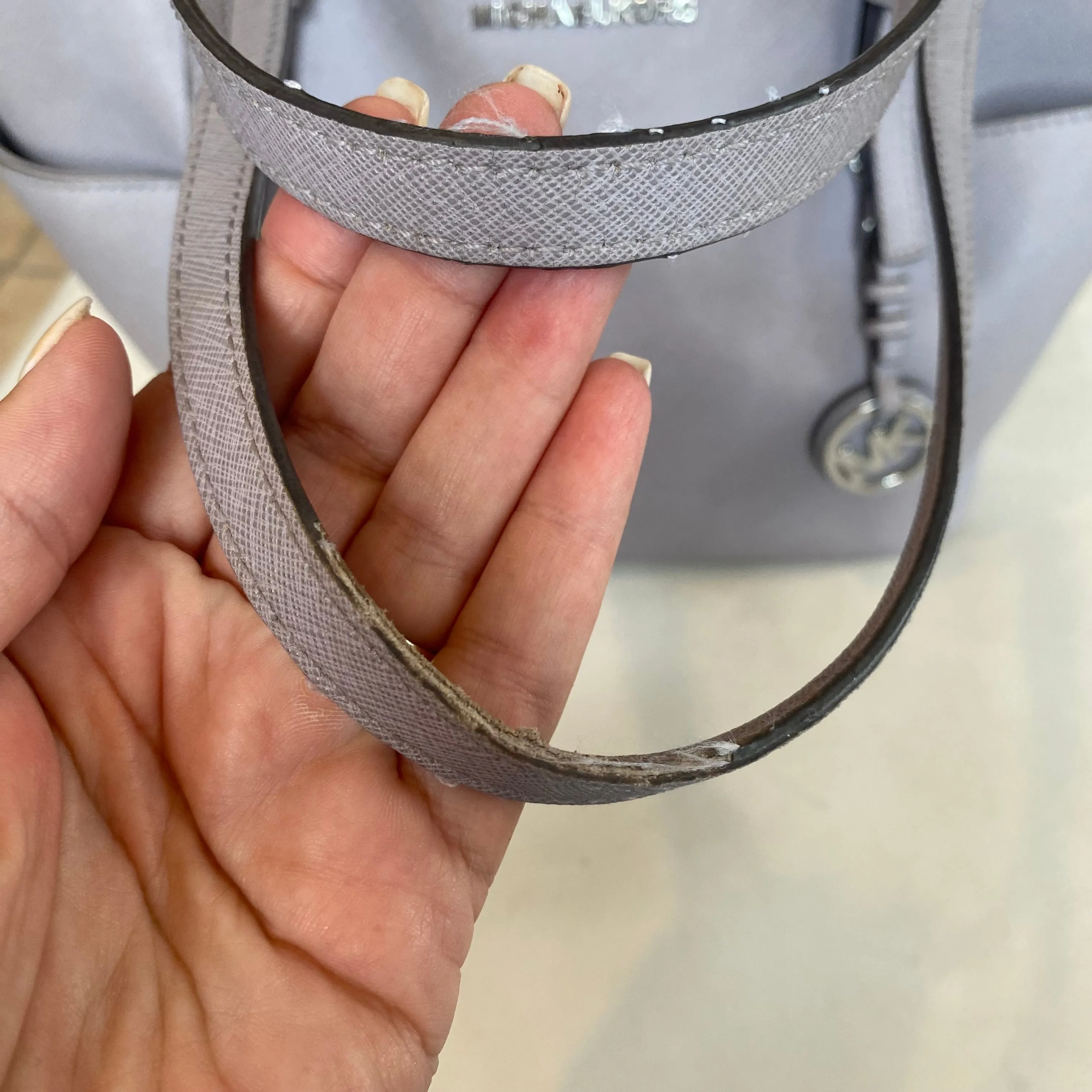 MICHAEL KORS Jet Set Top-Zip Saffiano Tote Shoulder Bag Lilac